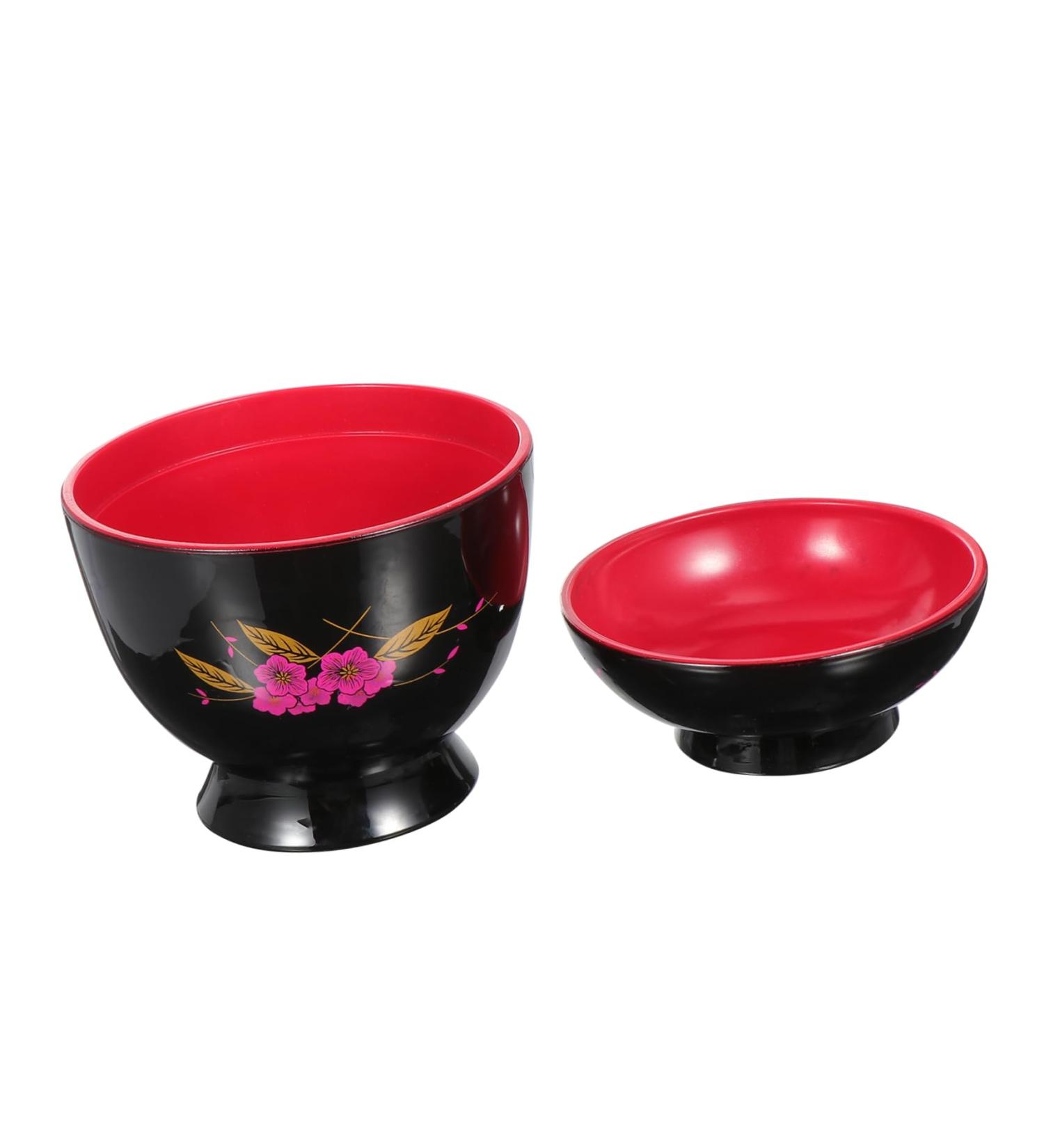 1 pc Home Food Rice Salad Ceramic Practical Household Restaurant Plastic Ramen Thread 9.6X9.4CM Black - Buy Online on GoSupps.com