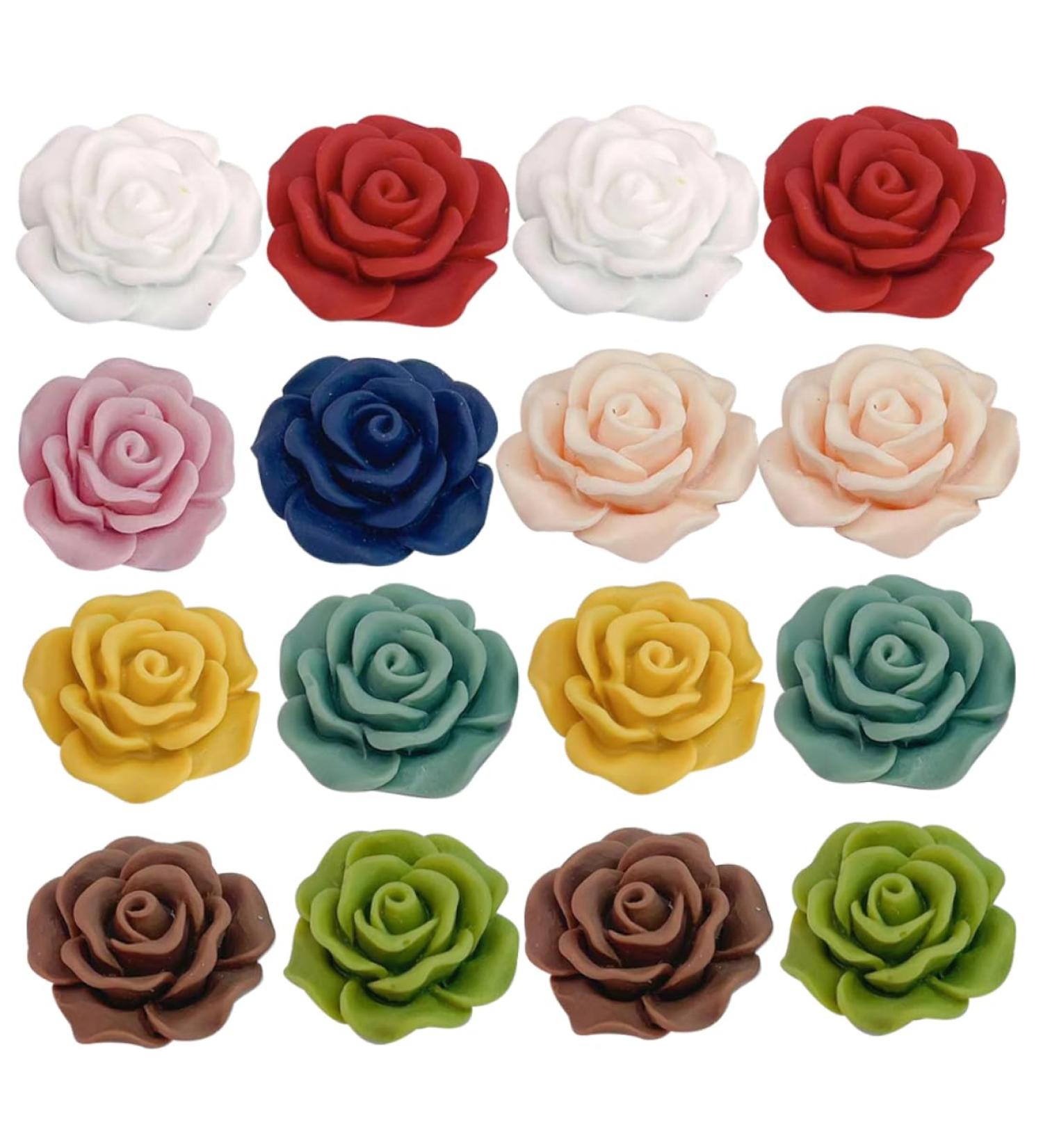 NUOBESTY 225 Pcs DIY Handmade Flocked Rose Material The Flowers Red Rose - Buy Online on GoSupps.com
