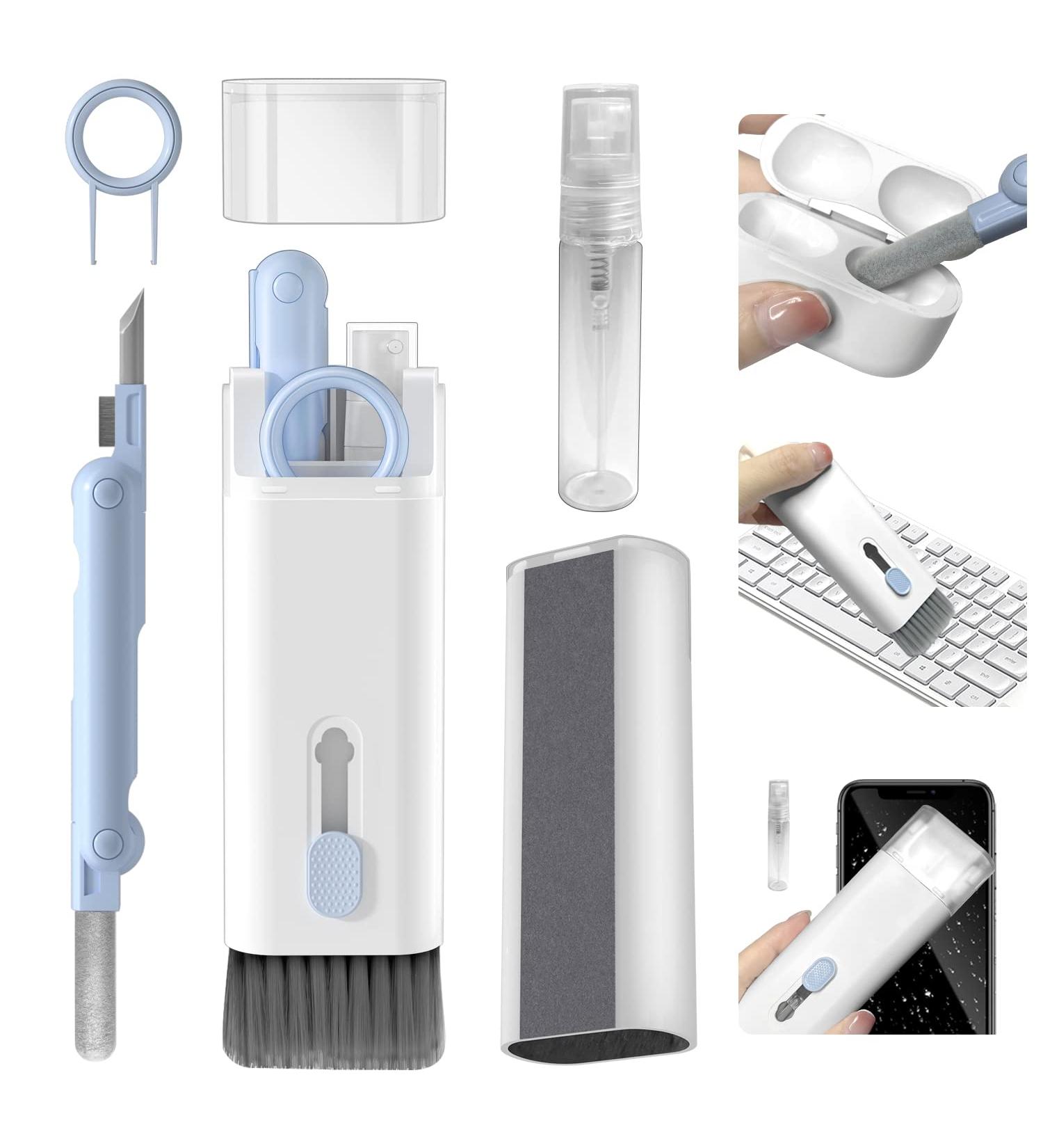 7-in-1 Electronic Cleaner Kit | Keyboard Cleaner & 3-in-1 Cleaning Pen for Airpods Pro | Multifunctional Cleaning Kit for Earphone, Keyboard, Laptop, Phone, PC Monitor - Blue - Buy Online on GoSupps.com