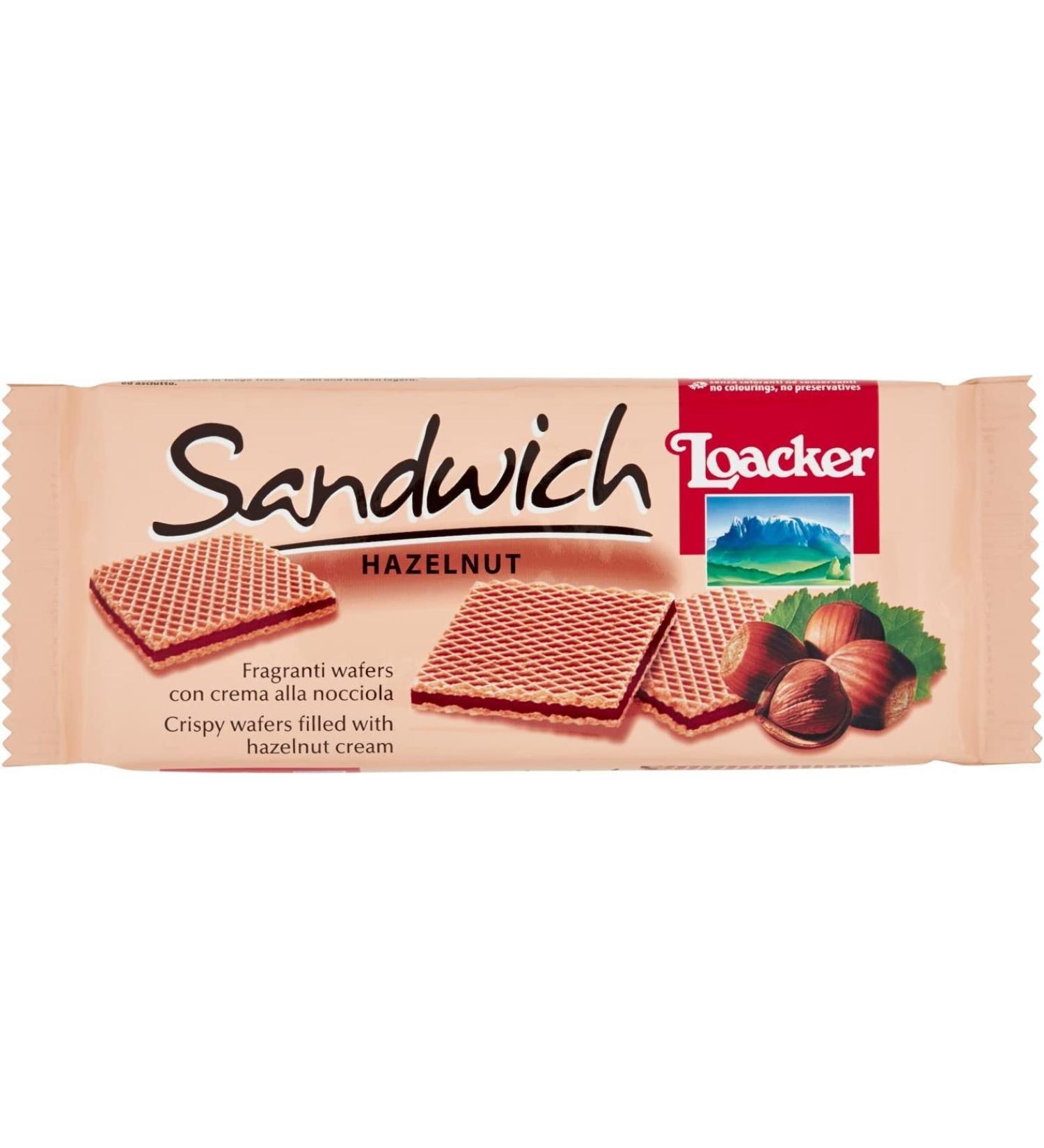 Loacker Sandwich Hazelnut Hazelnut Pack of 3 flavored waffles with hazelnut cream 75 g - Buy Online on GoSupps.com