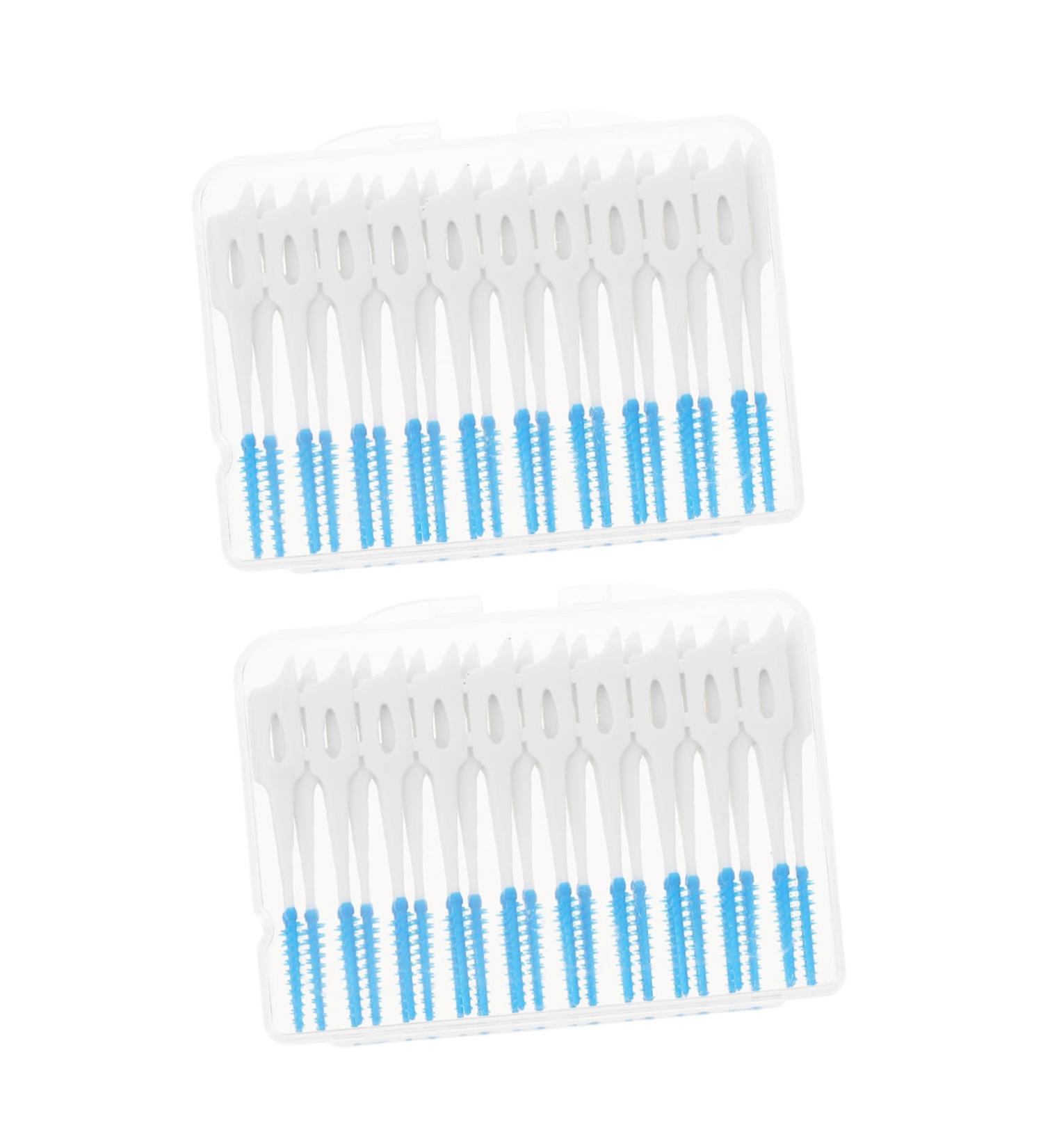 Shop Ipetboom 80st Interdental Brushes Portable Oral Hygiene Tools for Teeth Cleaning | Hard Prosthesis Floss | 1 Pack Blue - Buy Online on GoSupps.com