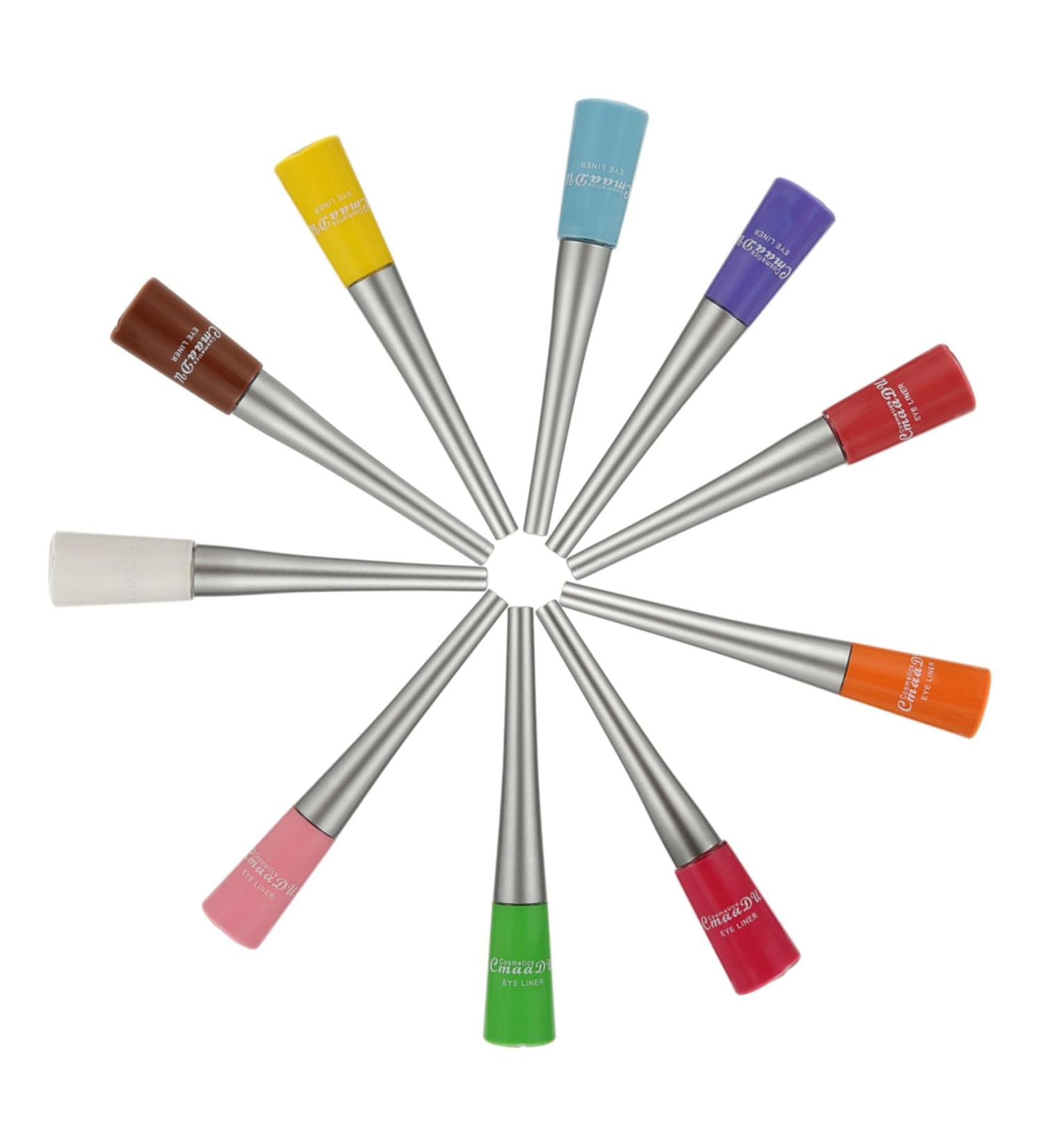 Mipcase 10pcs Colored Liquid Eyeliner Liquid Eyeliner Pencil Waterproof Eyeliner Pens Cooperate Water Proof - Buy Online on GoSupps.com