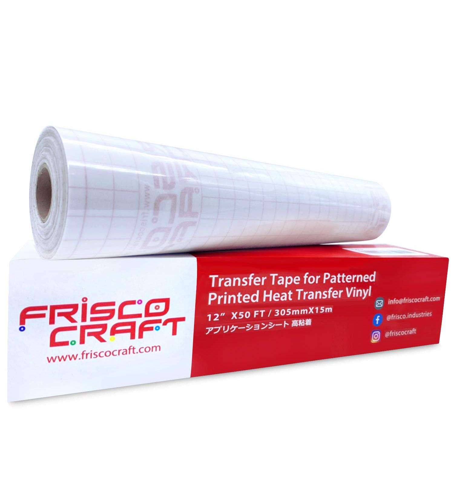 Frisco Craft Clear Transfer Tape for Heat Transfer Vinyl - 12 x 50FT - Printable HTV Iron on Transfer Paper - Buy Online on GoSupps.com