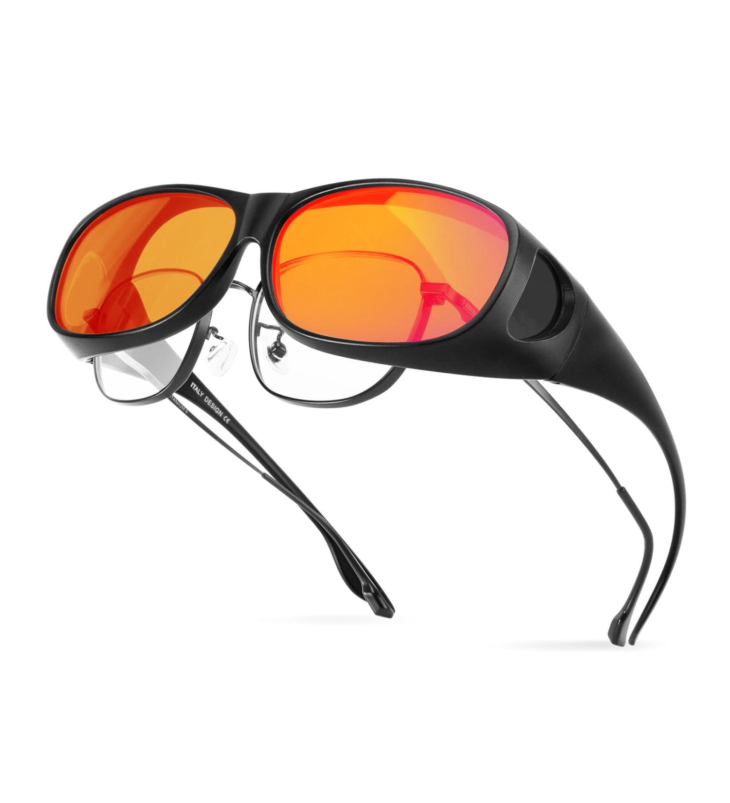 Goiteia 99.9% Blue Light Filter Gaming Glasses | Ultralight & Orange Tint for Superior Blocking | Better Sleep & Eye Protection - Buy Online on GoSupps.com