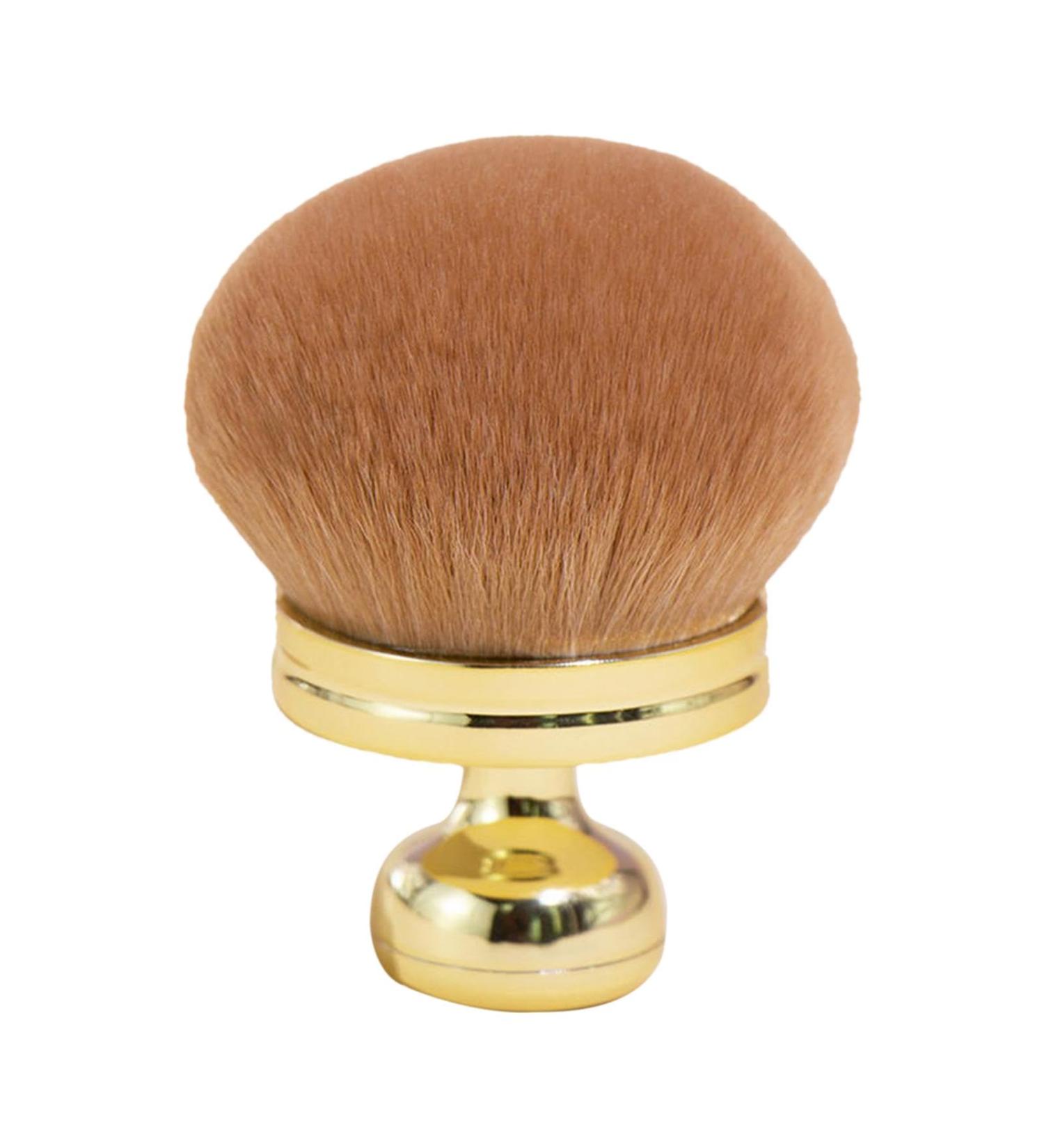 Powder Brush Makeup - Blusher Brush | Multifunction Make up Brush | Setting Powder Brush | Mushroom Head Face Brushes Makeup| Powder Brush for Pressed Powder gold - Buy Online on GoSupps.com