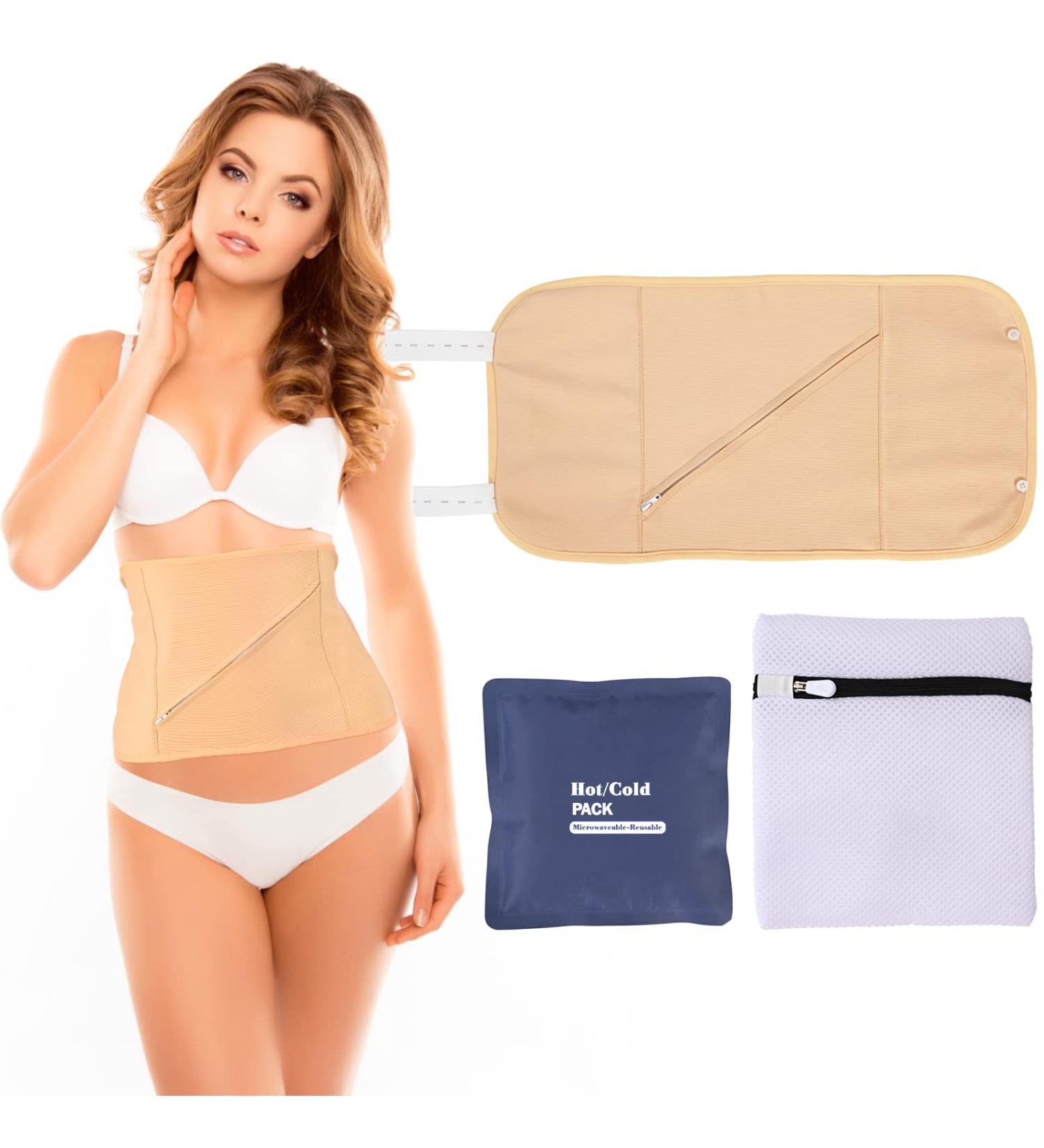 Jiuqing Reusable Castor Oil Pack Waist Wraps with Ice Cream & Laundry Bags - Soft Adjustable for Liver & Stomach Health - Buy Online on GoSupps.com