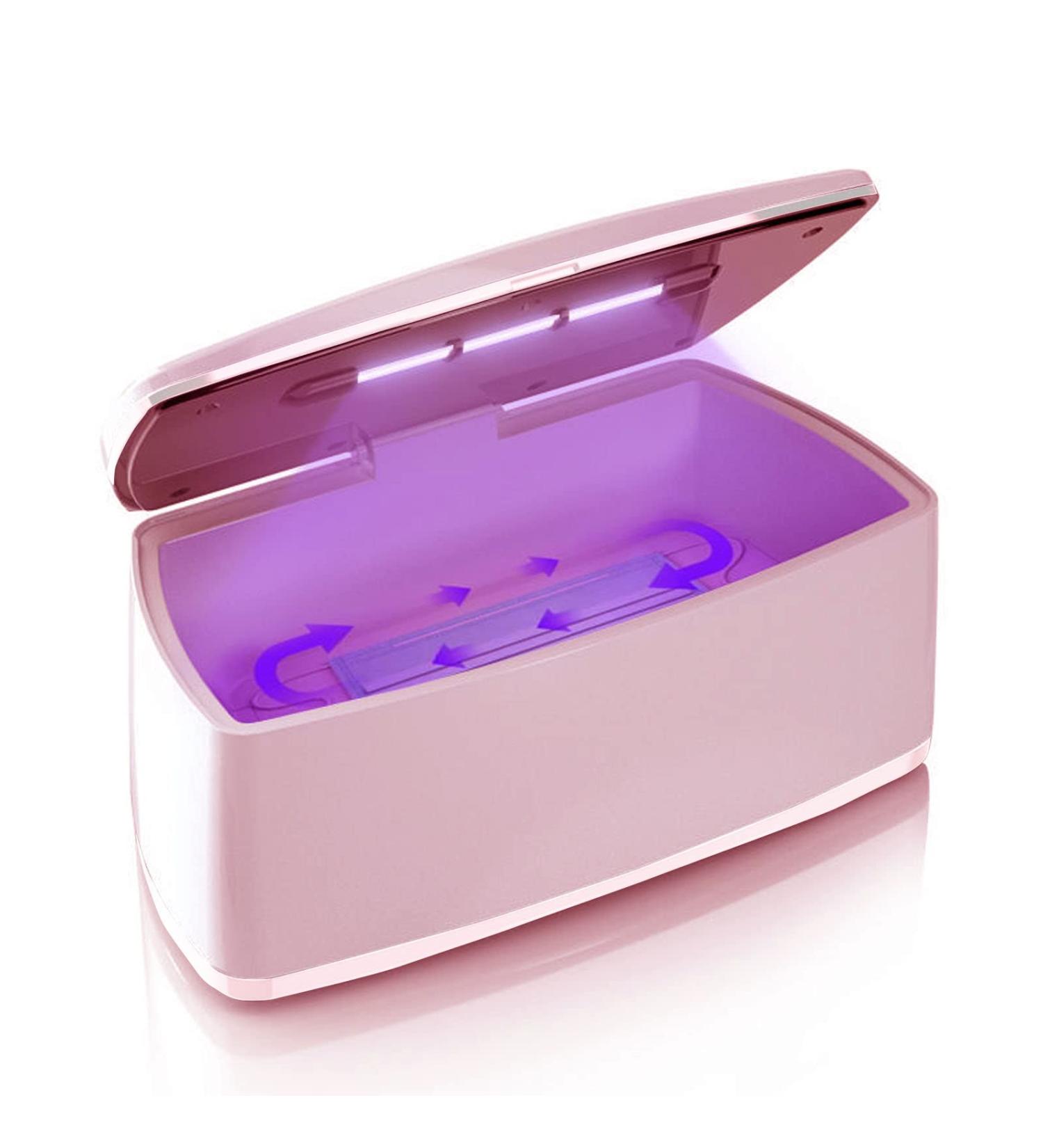Nail Tool Sterilizer: Portable USB 1L High Temperature Cleaning Box for Manicure Salon & Jewelry - Pink - Buy Online on GoSupps.com