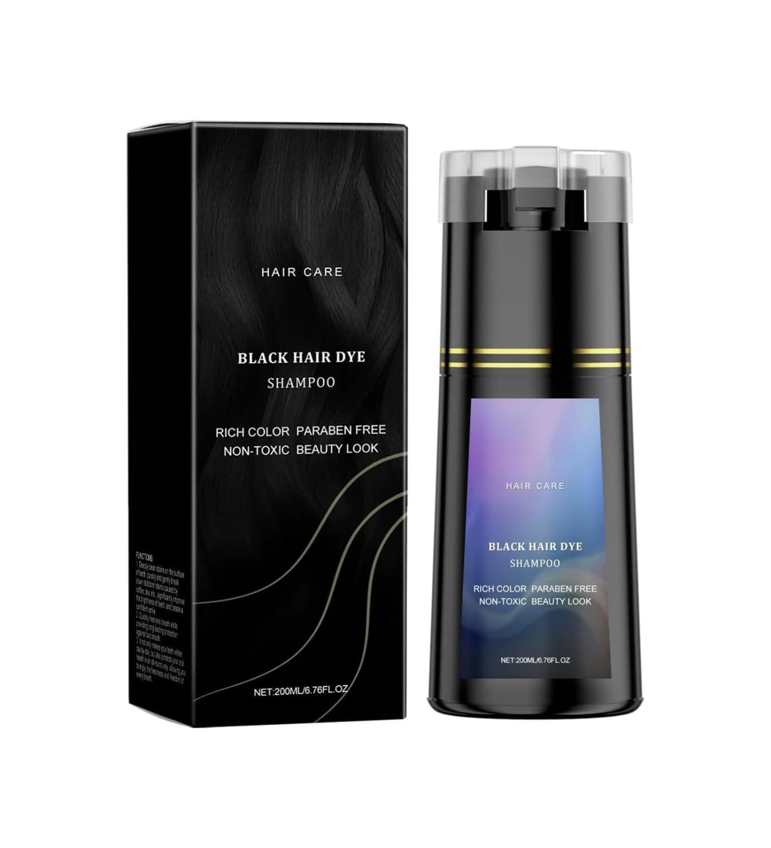  Jimklpy Intense Black Hair Color Shampoo Effective Gray Coverage Long-Lasting and Vibrant Color Deeply Nourishes and Hydrates Hair Adds Shine and Suppleness - Buy Online on GoSupps.com