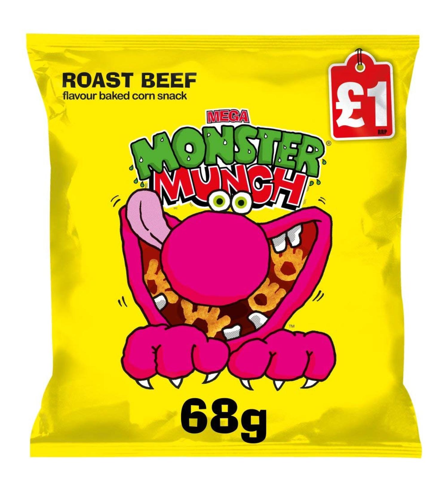 Mega Monster Munch Roast Beef Snacks 68g x 12