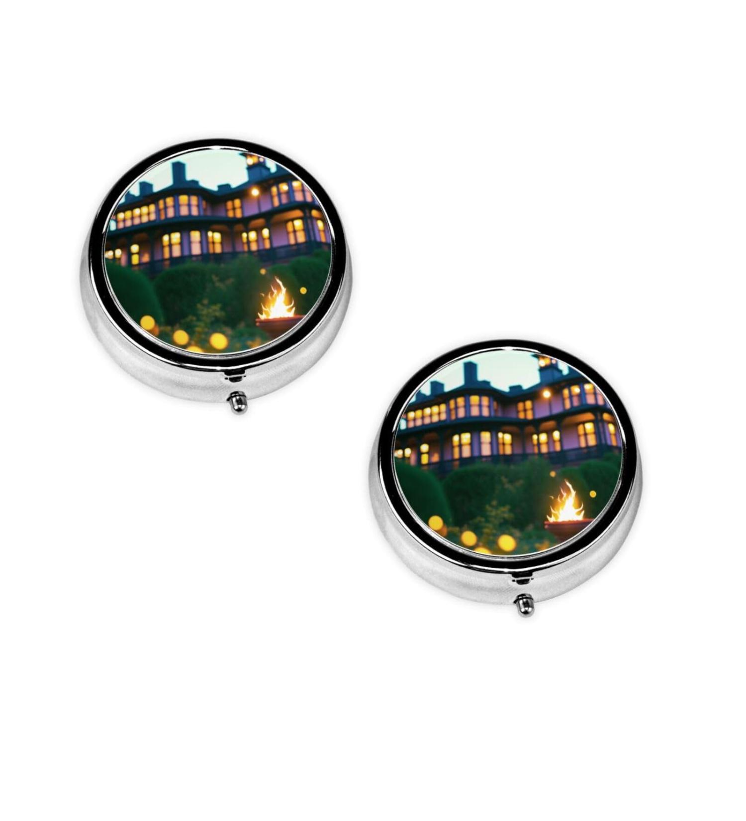 Castle Lighting Mini Round Pill Box - 3 Compartment Travel Organizer for Medicine & Vitamins | Portable Pill Case for Home & Office - Buy Online on GoSupps.com