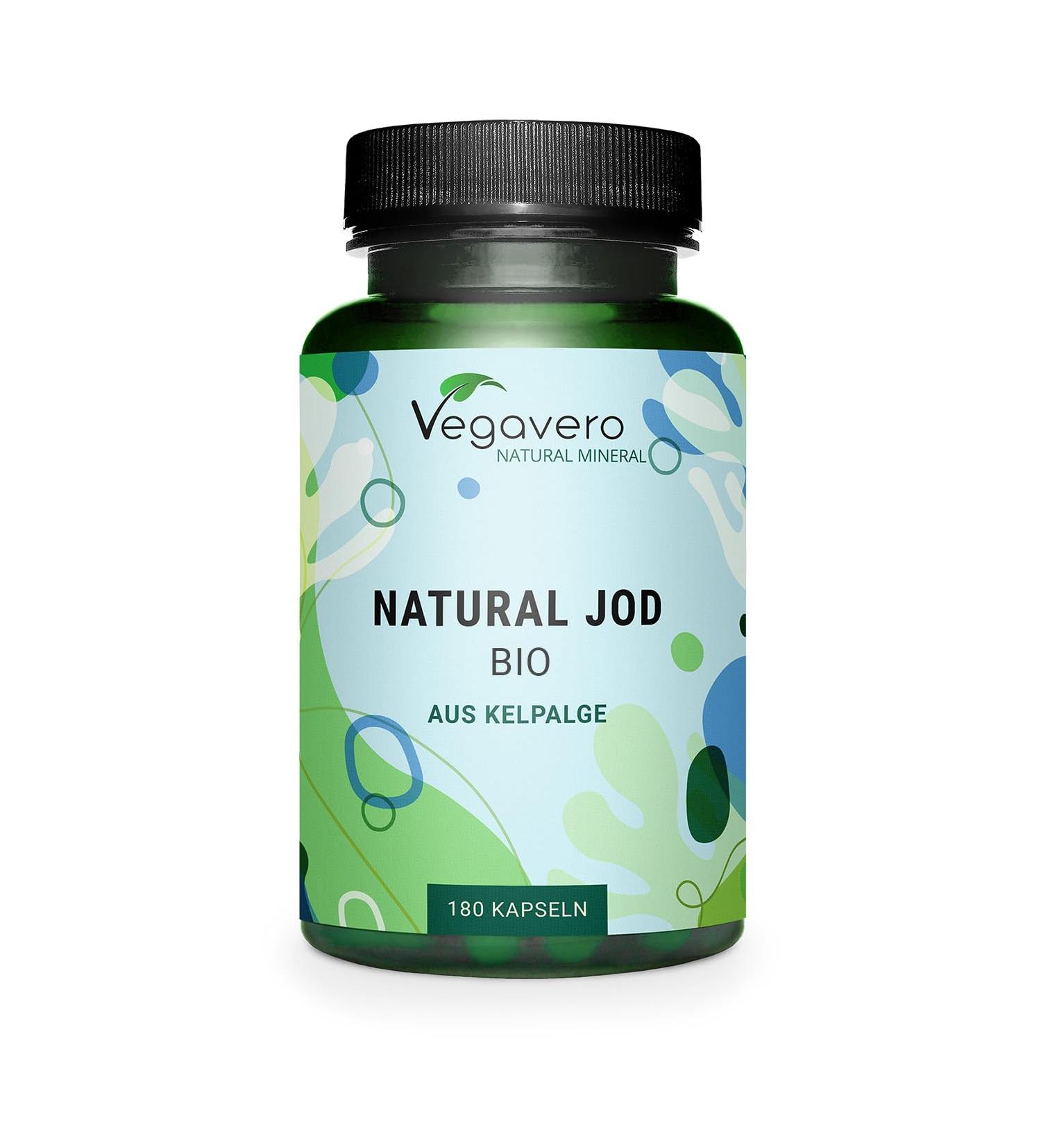 Vegavero Organic Iodine Supplement - 100% Natural Scottish Sea Kelp - 150mcg Pure Iodine - 180 Vegan Tablets - Buy Online on GoSupps.com