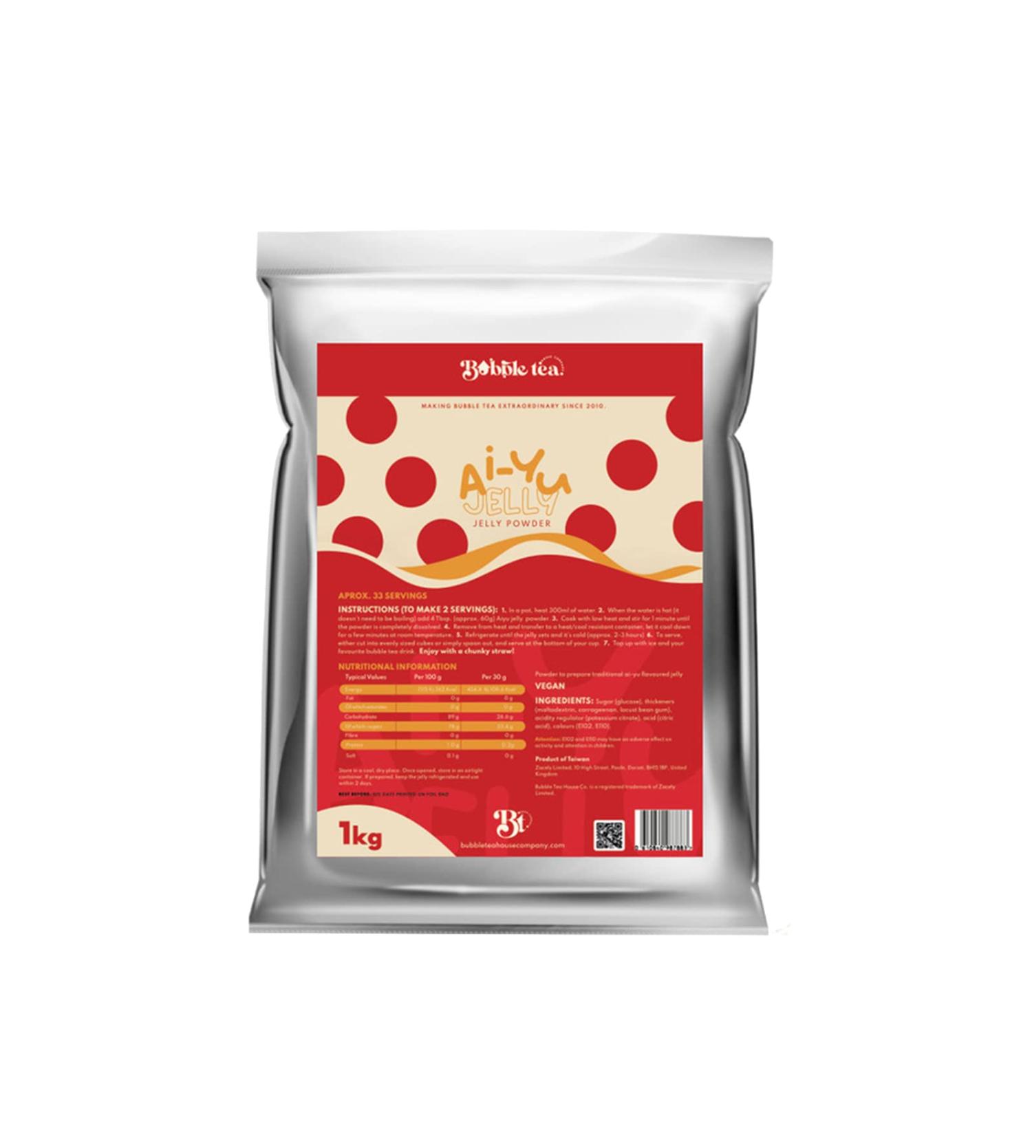 Ai-Yu Jelly Powder - Versatile and Healthy Gelatin Substitute - High Source of Vitamins & Dietary Fibre - Ideal Bubble Tea Topping - Vegetarian Jelly Mix (1 Kg) - Buy Online on GoSupps.com