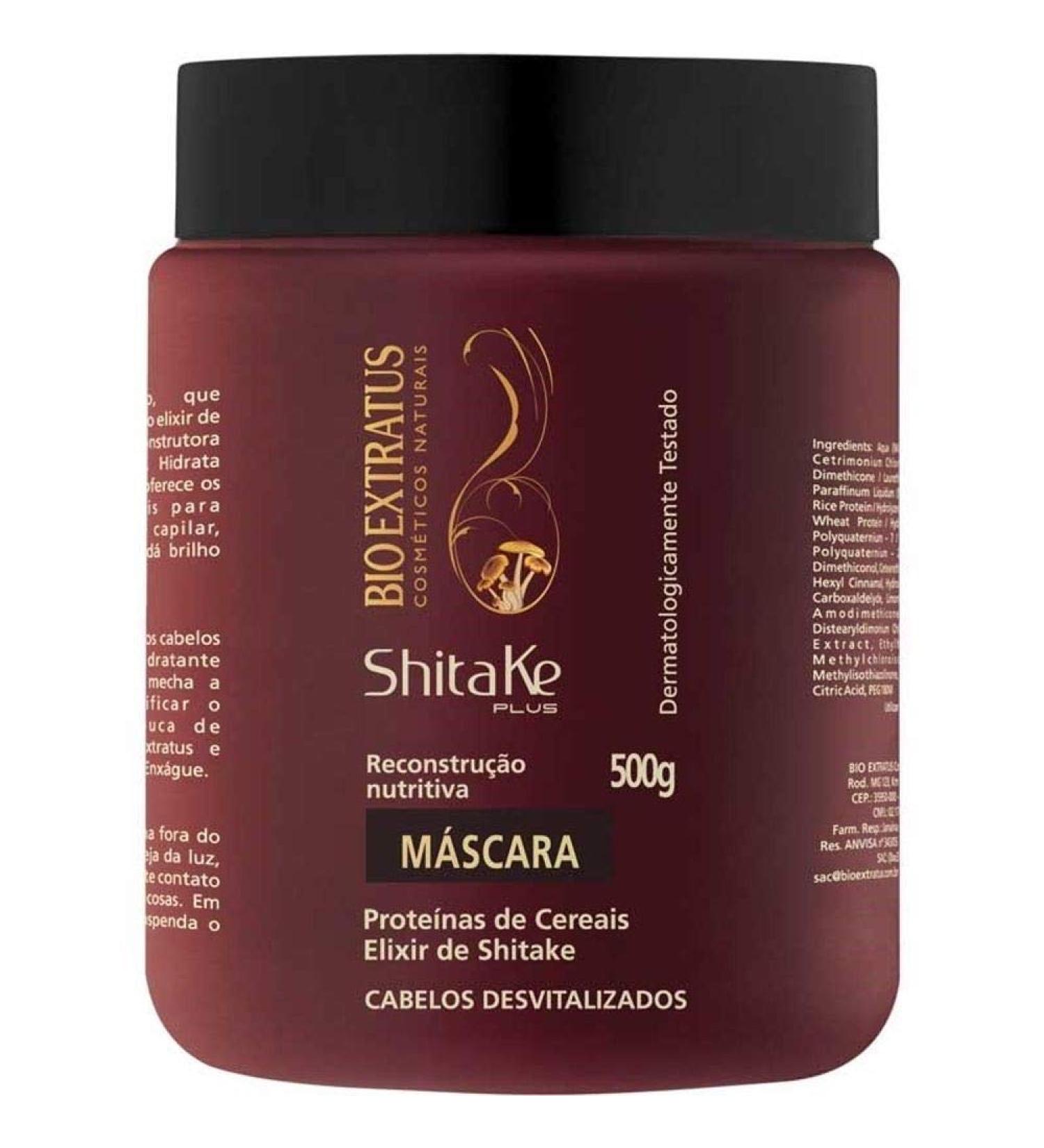 Bio Extratus - Linha Shitake - Mascara Reconstruca Nutritiva 500 Gr - (Bio Extratus - Shitake Collection - Nourishing Reconstruction Mask Net 17.63 Oz)
