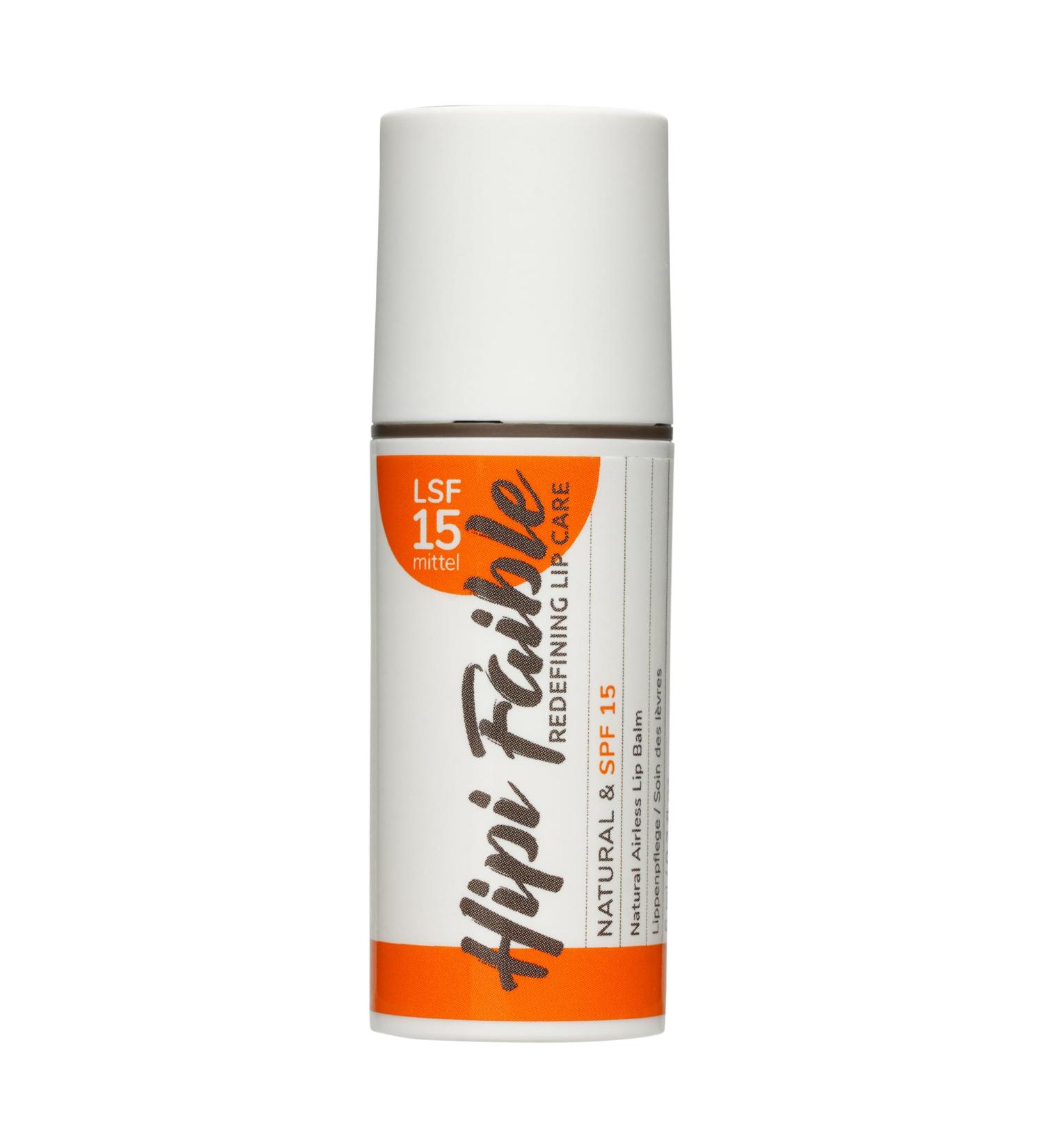 HIPI FAILE Natural Lip Balm with SPF 15 - 100% Natural Lip Care - Made in Germany - 6 ml Pump Dispenser - Buy Online on GoSupps.com