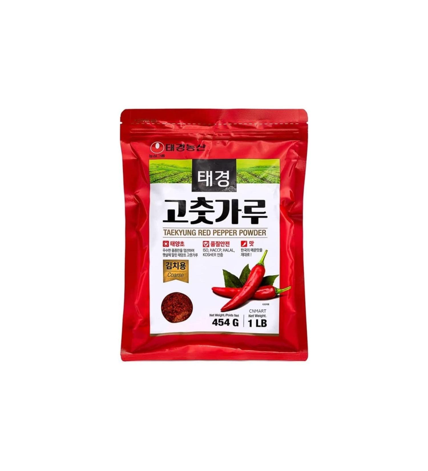 Nongshim Gochugaru Korean Taekyung Chilli Powder Flakes 454G - Authentic Korean Spices for Cooking - Buy Online on GoSupps.com