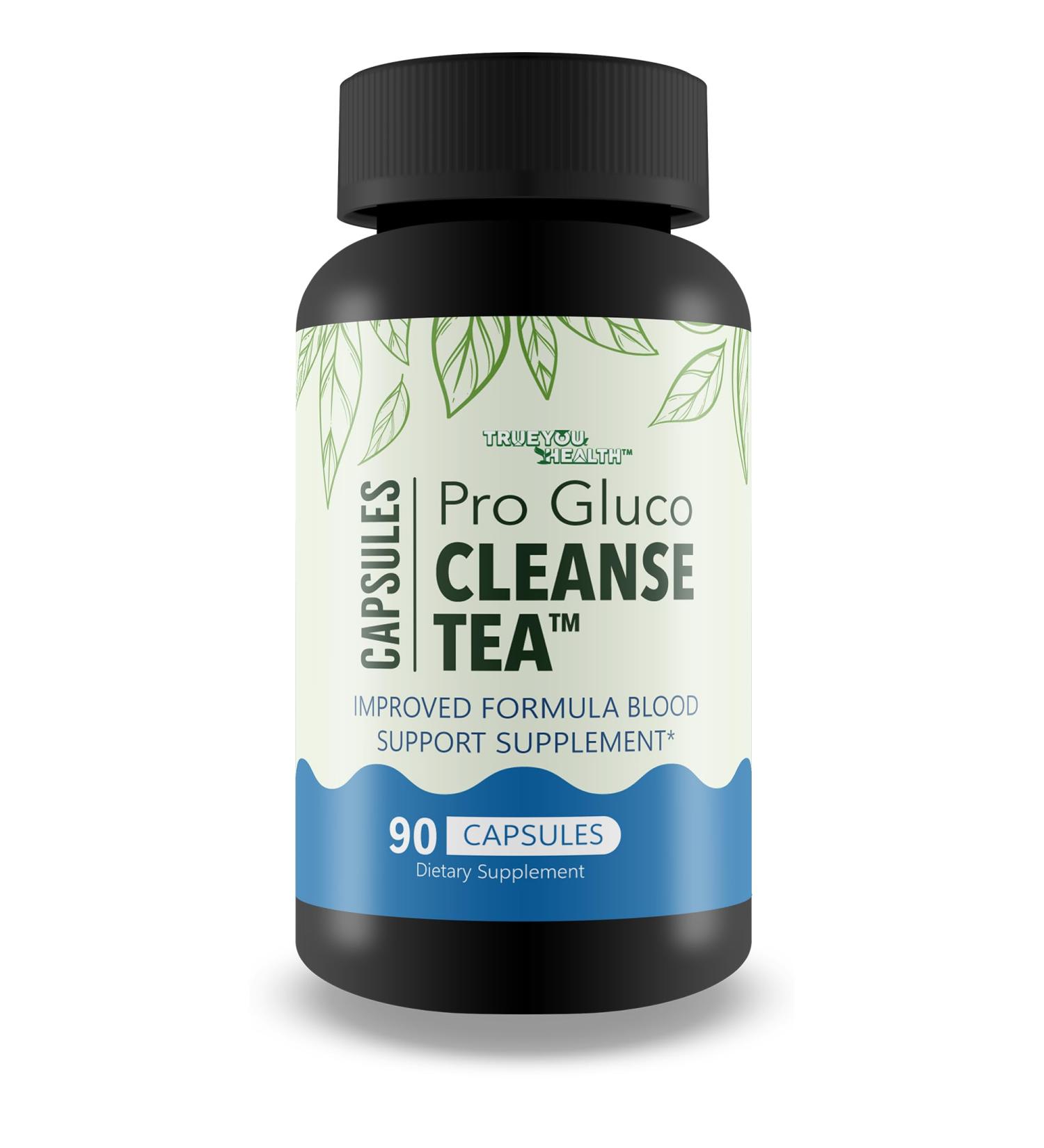 Pro Gluc Cleanse Tea Capsules - Our Best Blood Cleanse Detox - Overall Health Blood Health Blood Support Supplement - Blood Balance Supplement for Blood Boost Blood Flow Support - Blood Support Pills - Buy Online on GoSupps.com