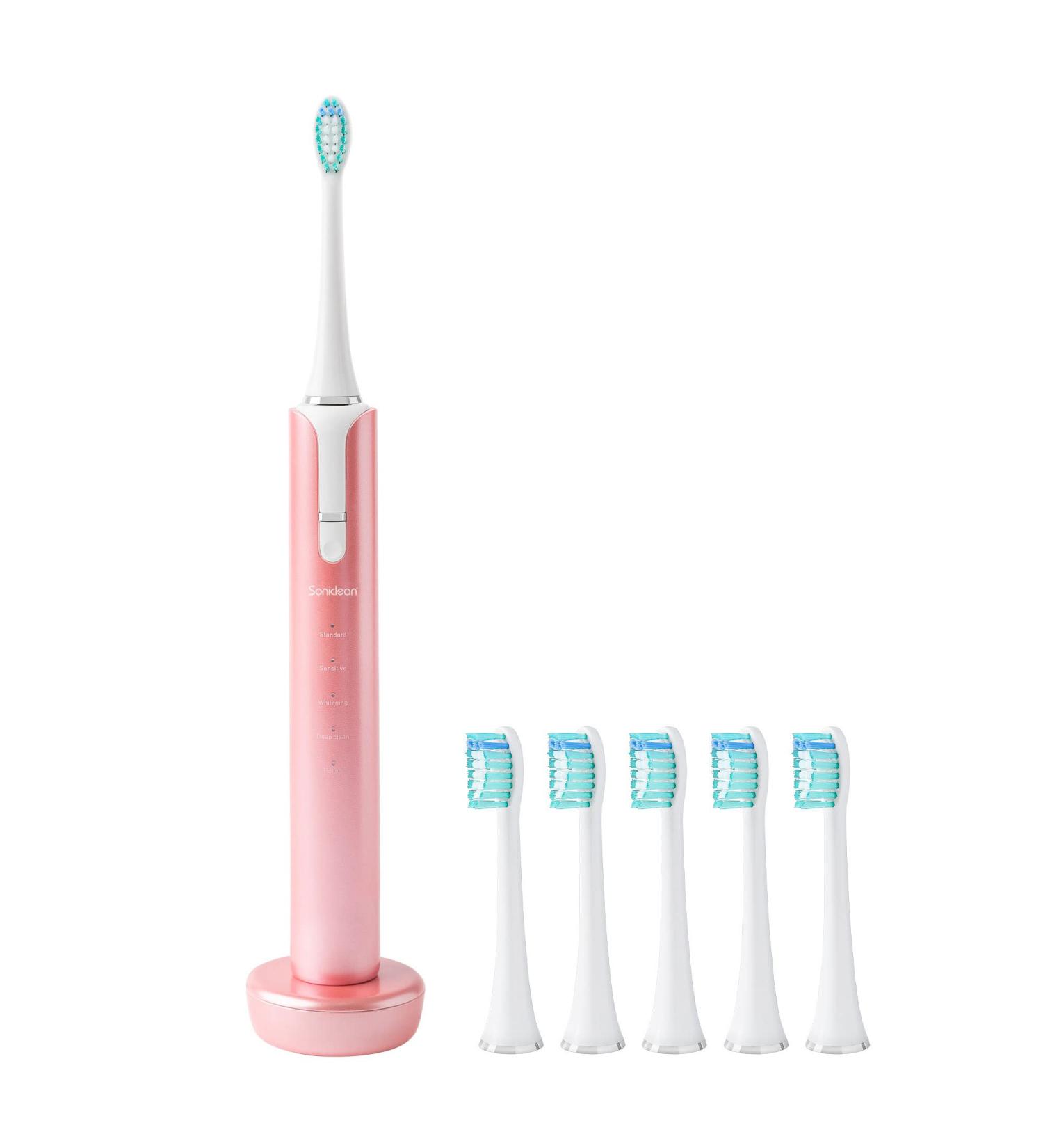 Soniclean Lux Sonic Toothbrush for Adults | Rechargeable Automatic Toothbrush with 6 Heads | Rose Gold - Buy Online on GoSupps.com