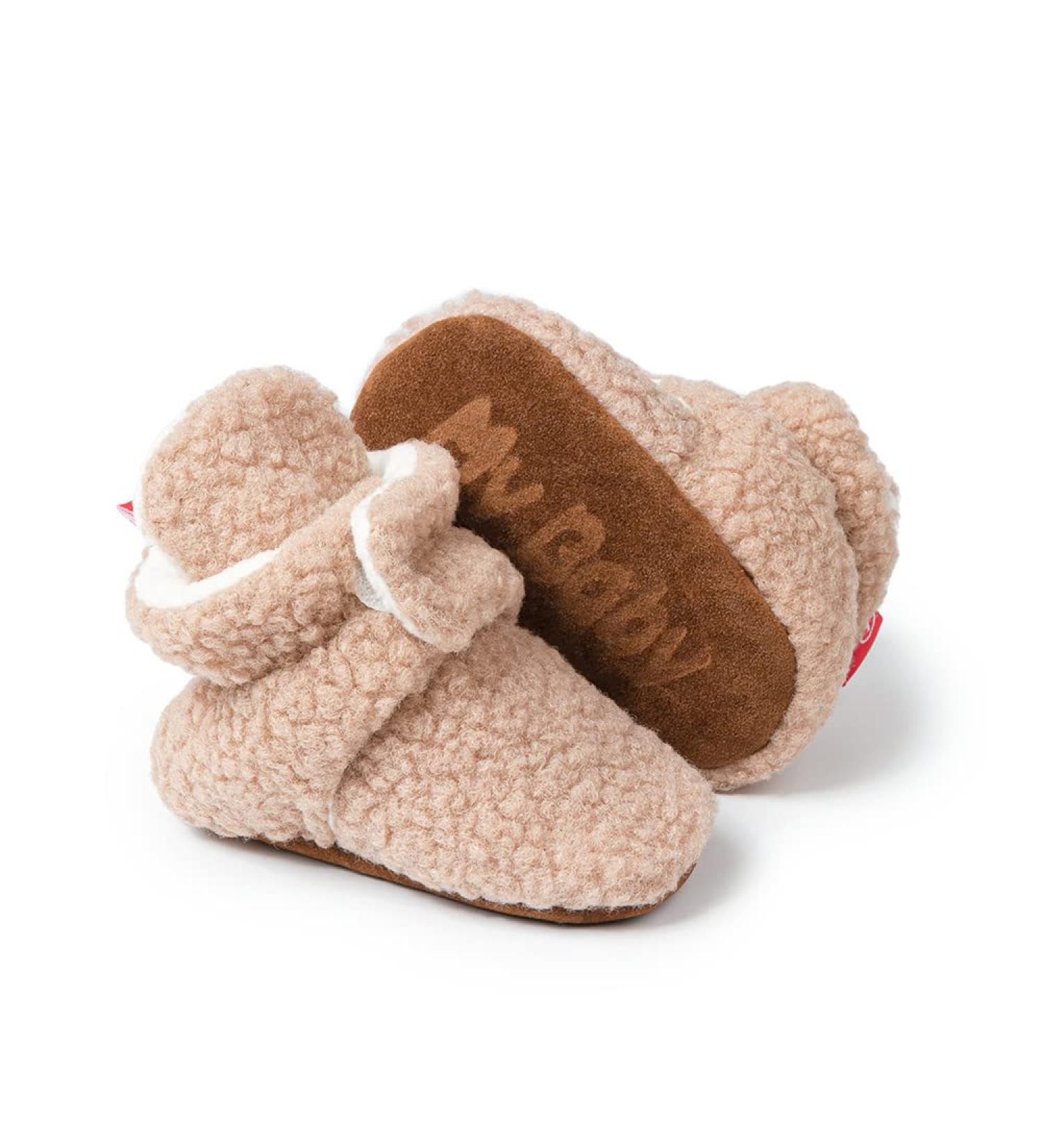 Sonsage Infant Snow Boots - Soft Anti-Skid Sole Ankle Booties for Baby Boys & Girls 6-12 Months - Winter Warm Crib Shoes (Khaki) - Buy Online on GoSupps.com