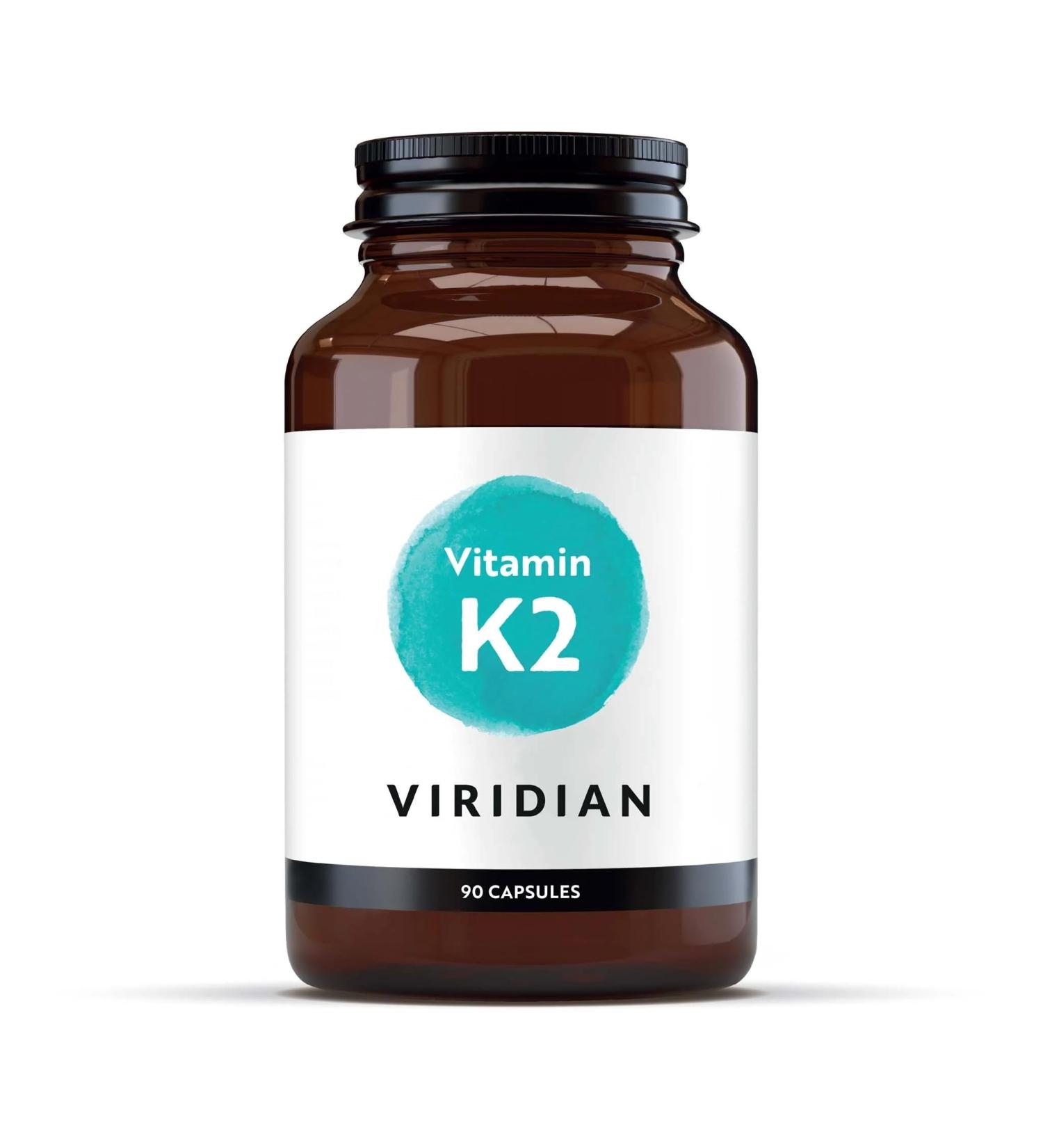 Viridian - Vitamin K2 90 Capsules | Vegan Formula Contributes to Maintenance of Normal Bones and Normal Blood Clotting | Non-Animal Tested Form | Nutritionist Formulated