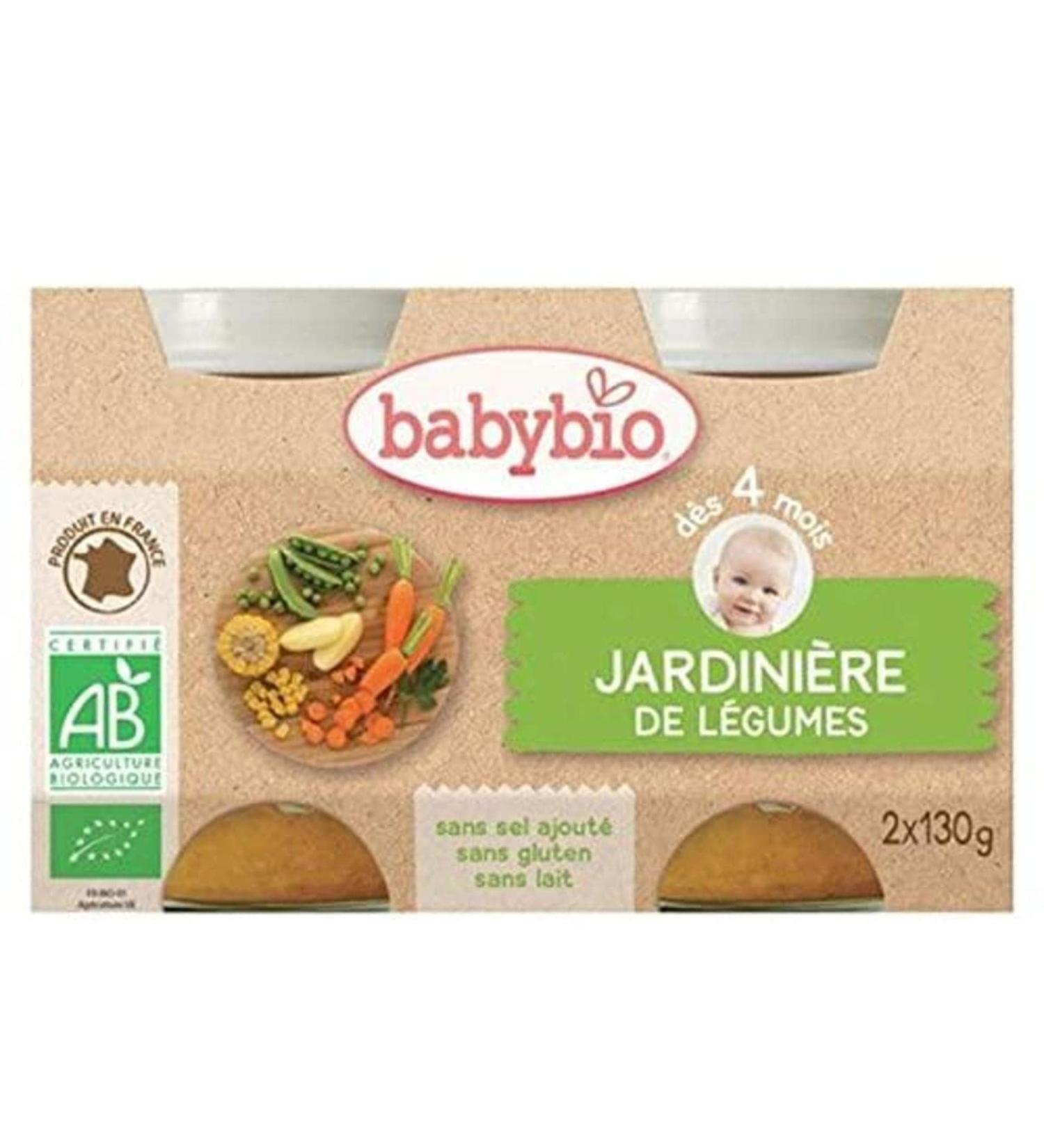 Babybio Vegetable Medley from 4 months organic - 2 x 130g pots