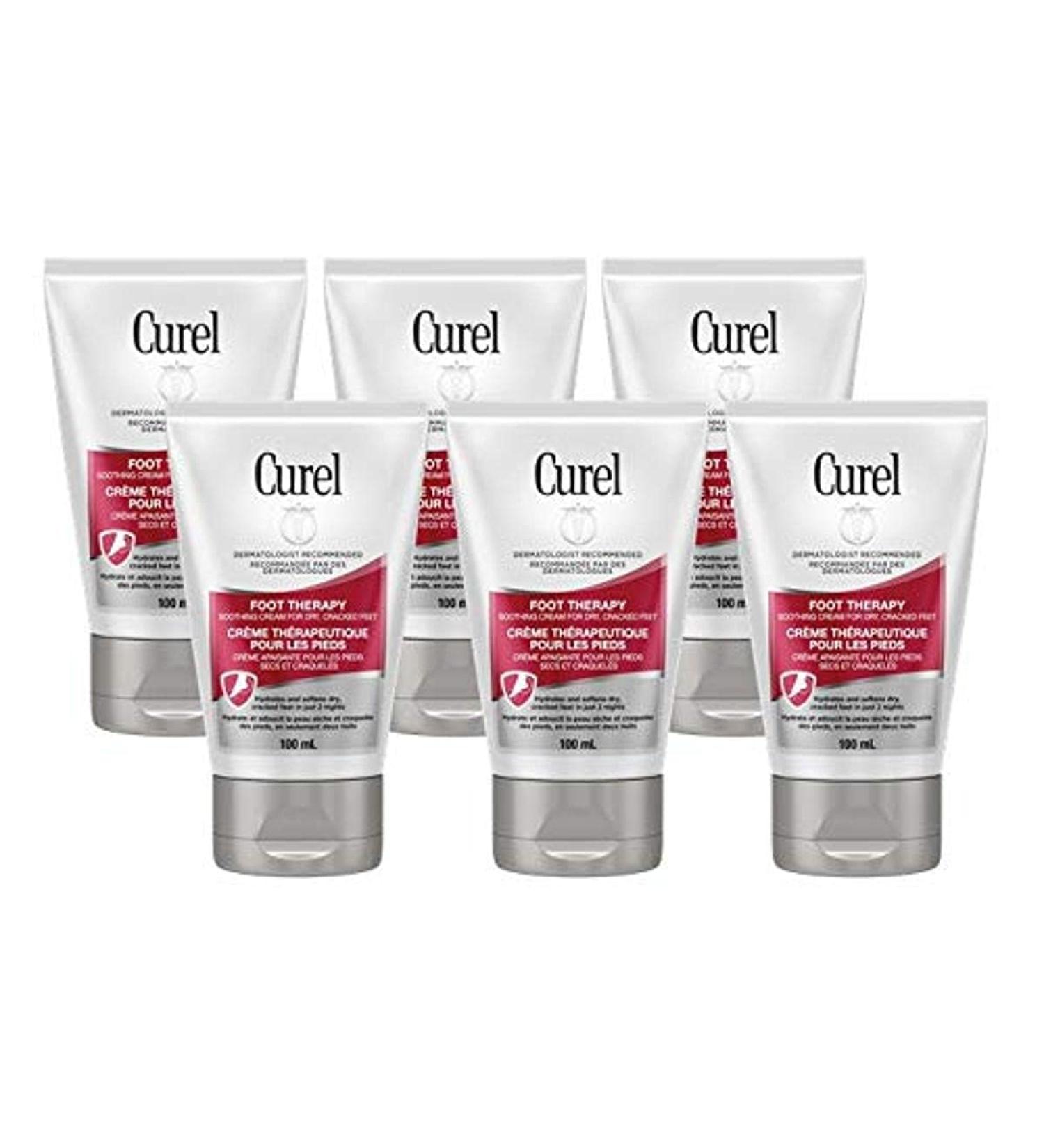Curel Foot Therapy Cream Bundle Soothing Lotion for Dry Feet Quick Absorbing with Shea Butter Coconut Milk and Vitamin E (100mL x 6) - Buy Online on GoSupps.com