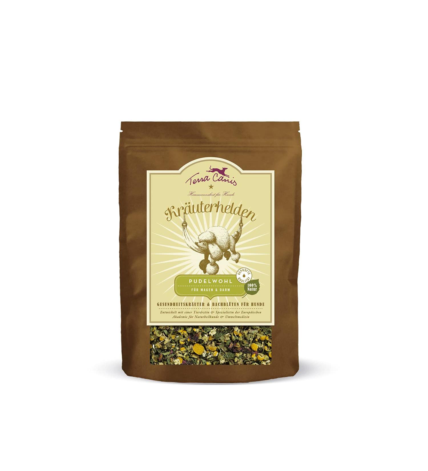 Terra Canis Pudelwohl for Stomach & Intestines - Herbal Heroes 100g | Natural Nutritional Supplements with Health Herbs & Bach Flowers for Dogs International Shipping Available - Buy Online on GoSupps.com