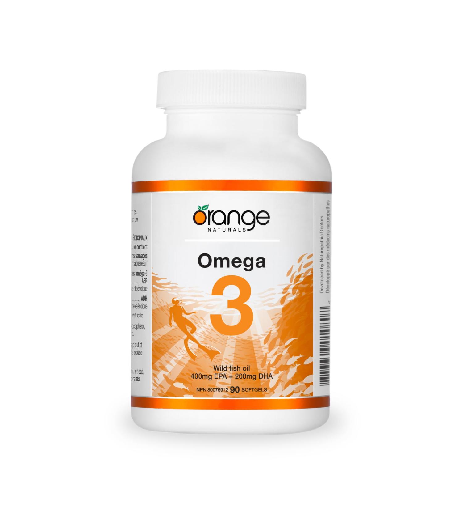 Orange Naturals Omega-3 Fish Oil - 90 Softgels for Enhanced Brain & Cardio Health Triple Strength Essential Fatty Acids Non-GMO High Potency EPA DHA Supports Cognitive Function & Heart Well-being 90 count (Pack of 1) - Buy Online on GoSupps.com