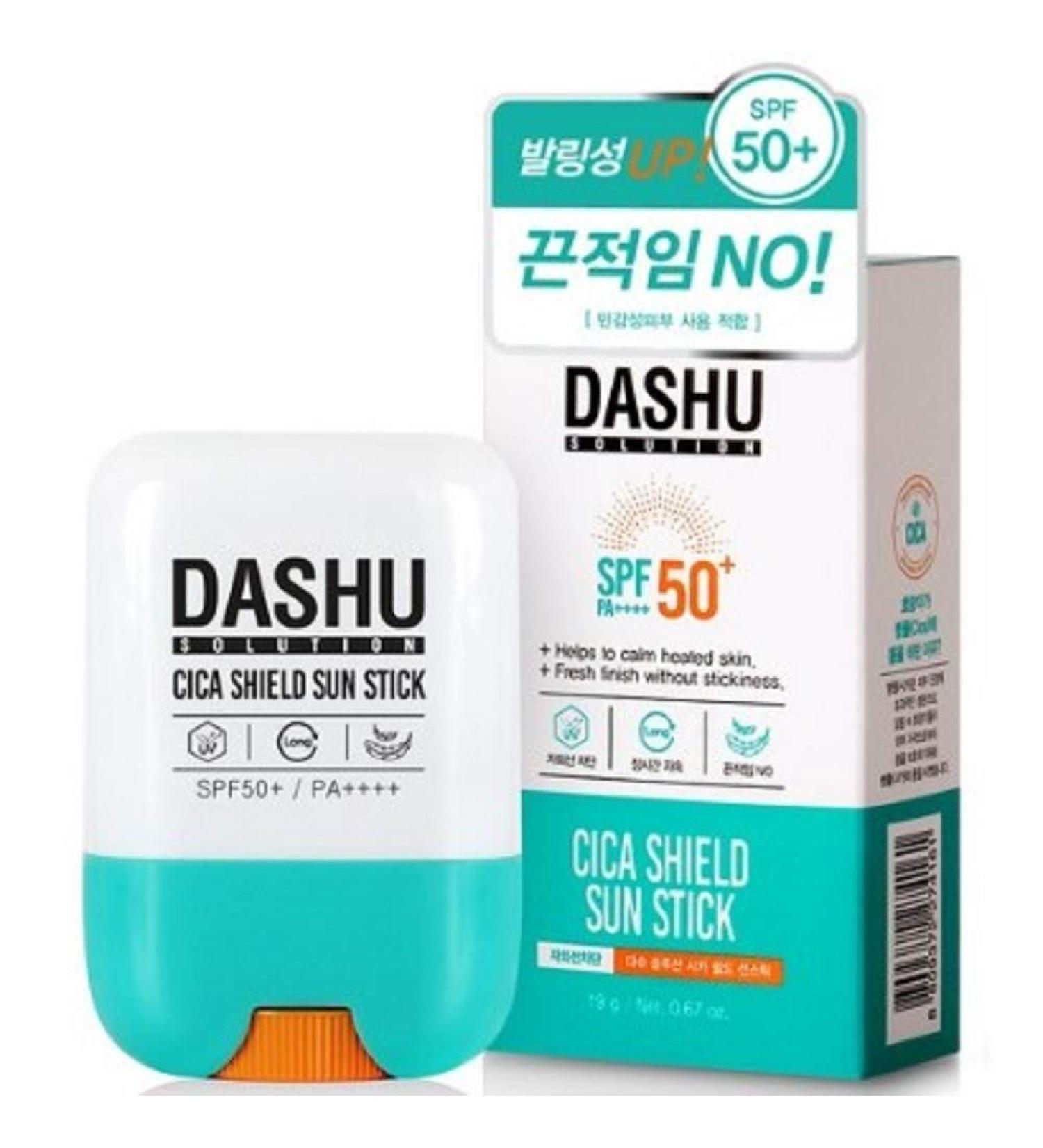 Dashu Solution Cica Shield Sun Stick SPF50+ PA++++ 19g - Top Rated Sunscreen for All Skin Types | Fast International Shipping - Buy Online on GoSupps.com