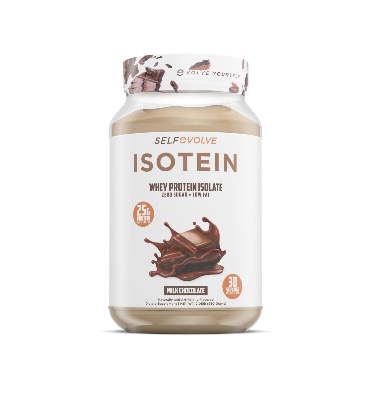 Isotein Isolate Protein Powder - 25g Whey Isolate for Post Workout Recovery | 0g Sugar 1g Fat - Milk Chocolate (2lbs) - Buy Internationally - Buy Online on GoSupps.com