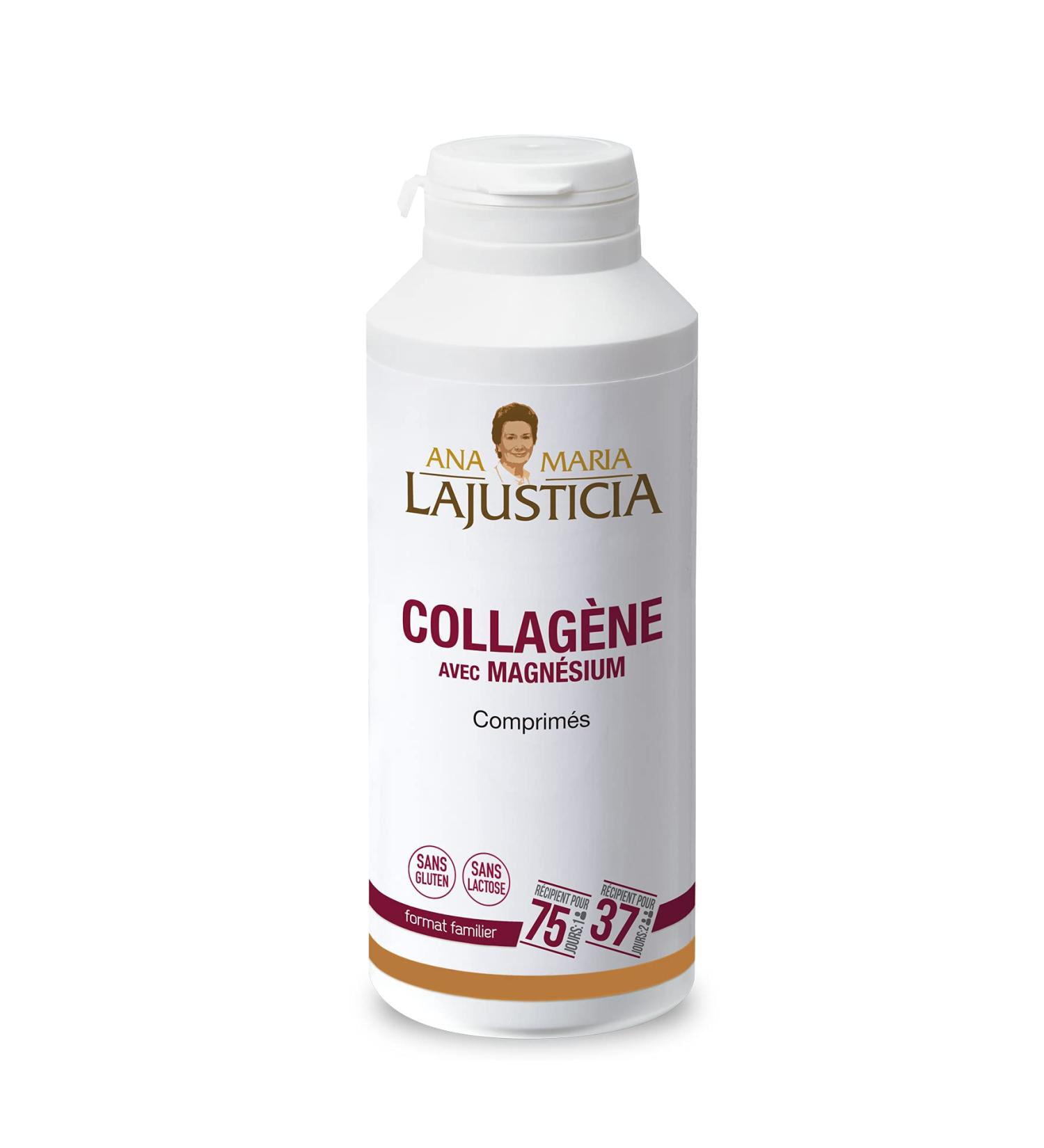 Ana Maria Lajusticia Collagen Enriched with Magnesium - 450 Tablets Strong Joints and Soft Skin - Hydrolyzed Collagen Tissue Regenerator Type 1&2 - 75 Day Treatment Bottle