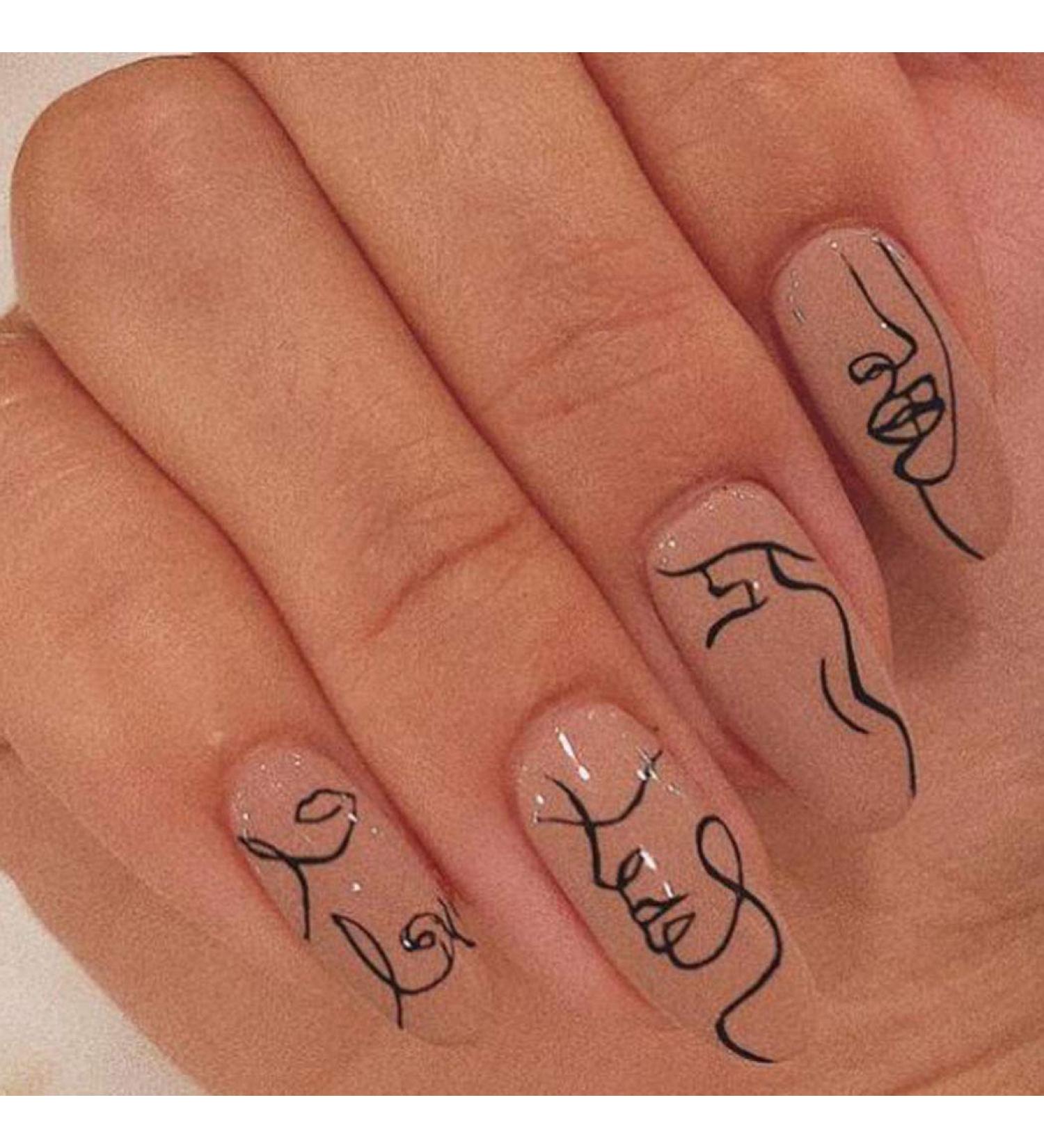 Brishow Almond Press-On Nails - 24 Ballerina Acrylic Nail Art for Women & Girls | Short Artificial Nail Stickers - Buy Online on GoSupps.com