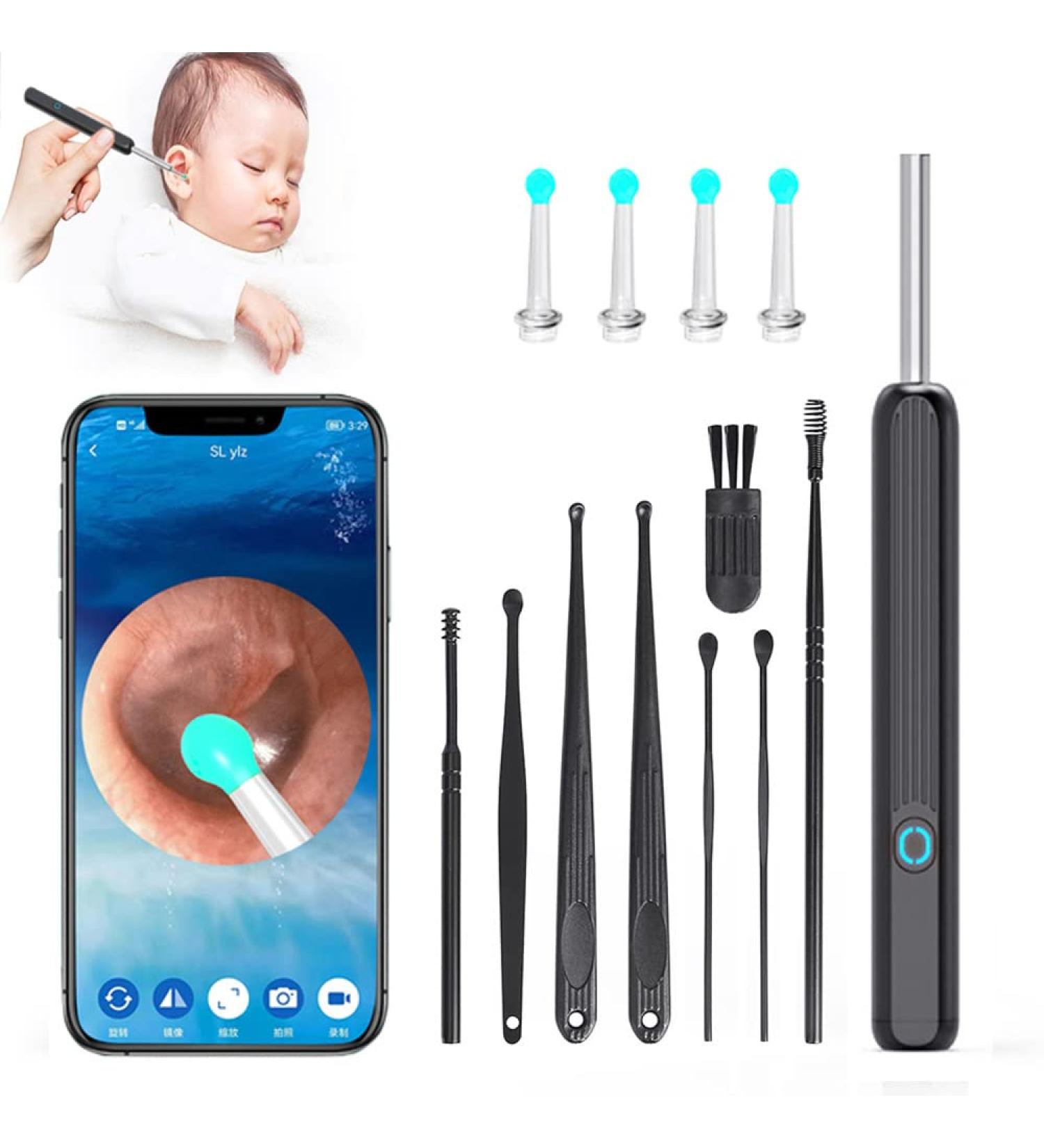 Zynewa Ear Wax Removal Kit - WiFi 1080p Camera Otoscope & Ear Spoon for Adults & Kids - Intelligent USB-C Ear Cleaner with Light - Buy Online on GoSupps.com