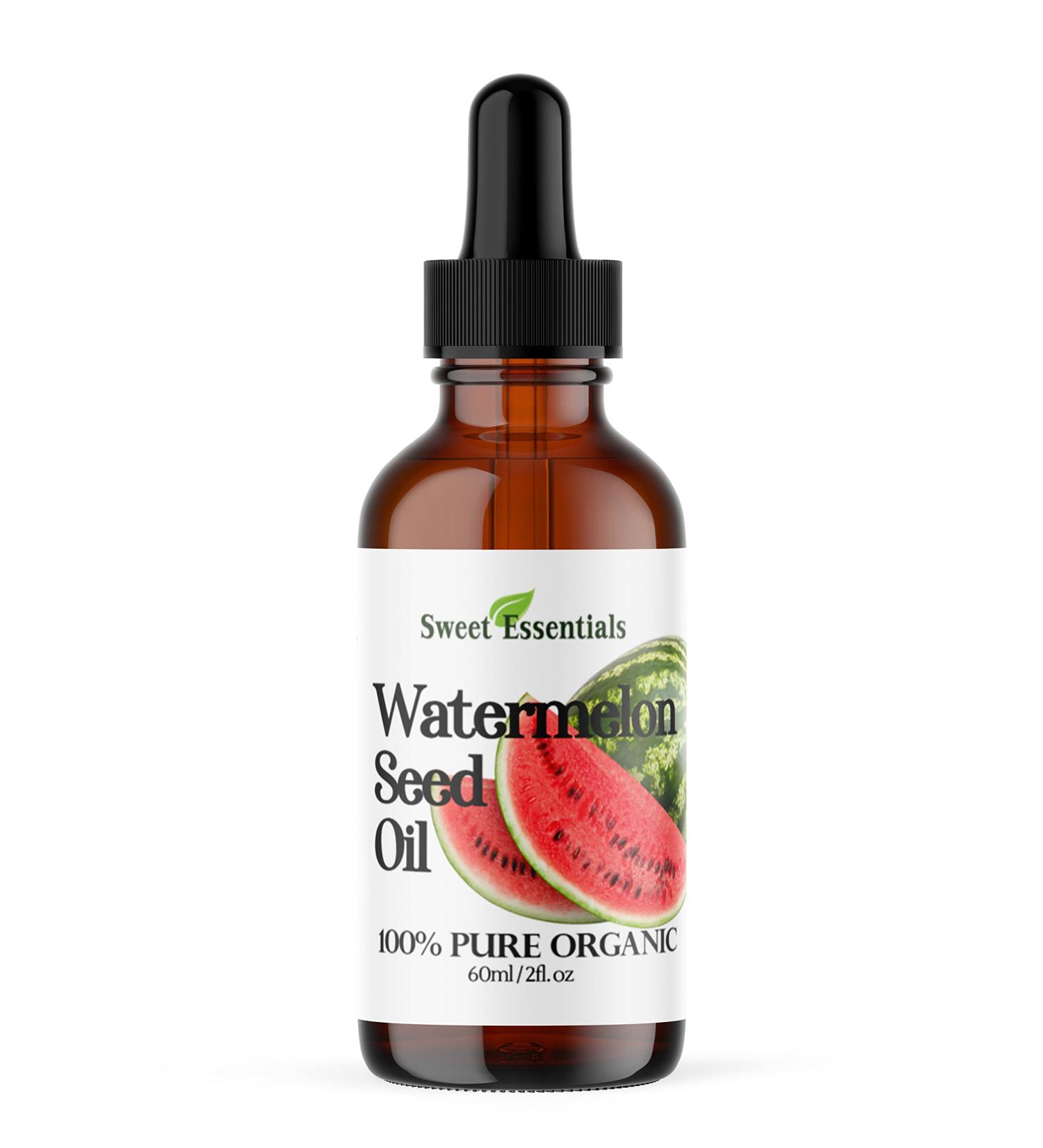 100% Organic Watermelon Seed Oil - Pure Cold-Pressed Moisturizer for Skin Hair & Face | Imported from Egypt | Sweet Essentials (2 fl oz - Buy Online on GoSupps.com