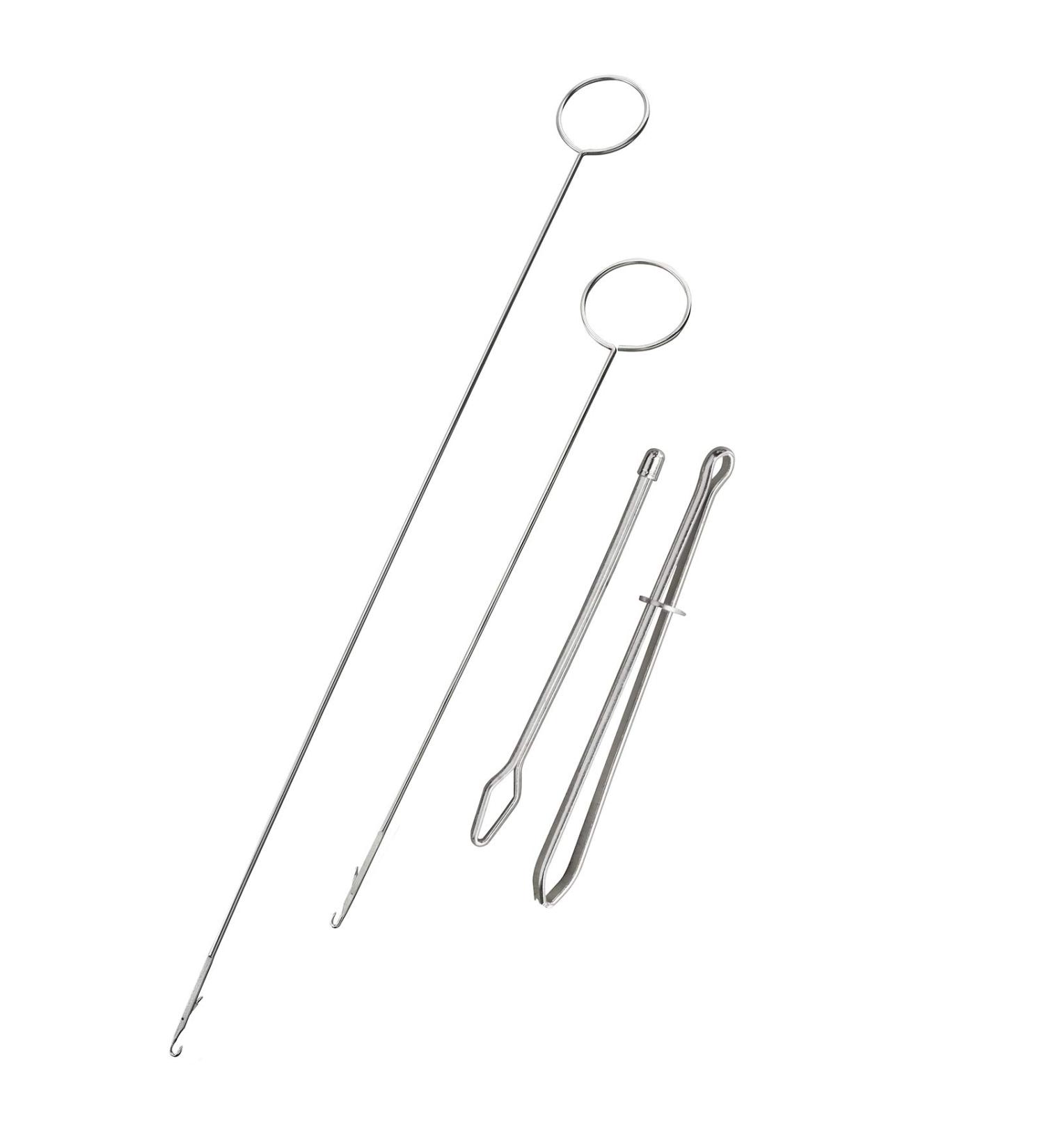 AXLIZER Stainless Steel Sewing Loop Kit - 2pcs Metal Drawstring Threader & Tweezers Set for DIY Knitting - Flexible & Durable - Buy Online on GoSupps.com