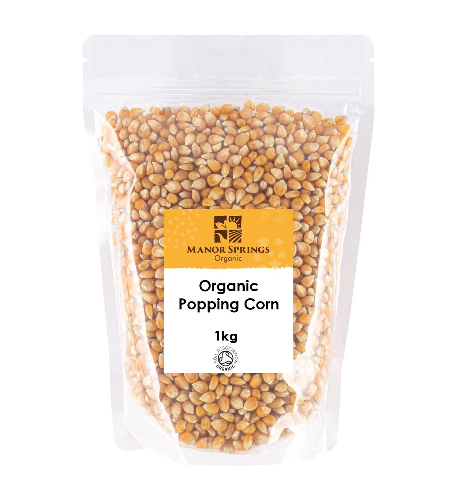 Organic Popping Corn 1kg by Manor Springs Organic - Buy Online on GoSupps.com