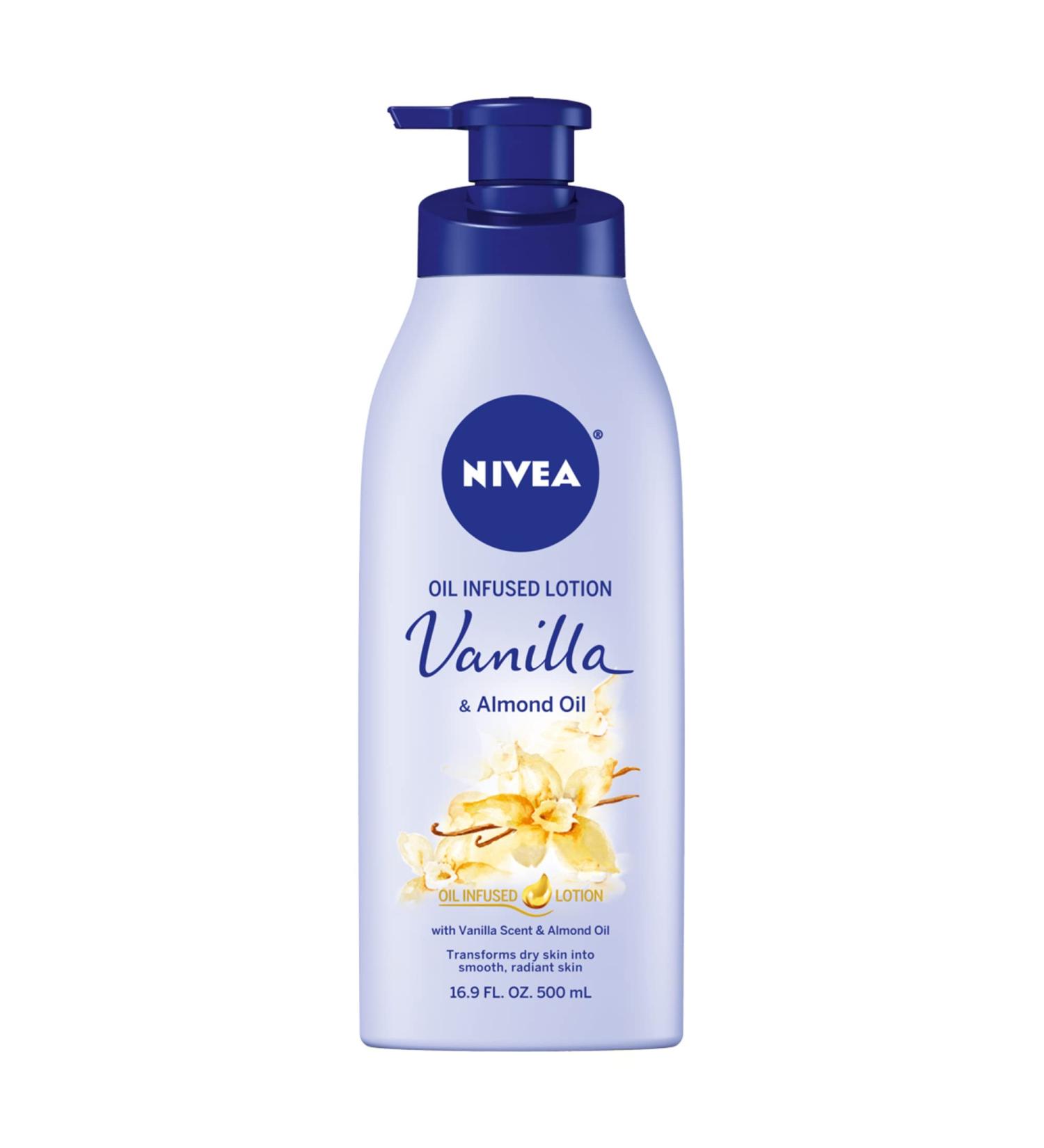 NIVEA Lotion Oil-Infused Vanilla/Almond Oil 16.9 Ounce Pump (500ml)