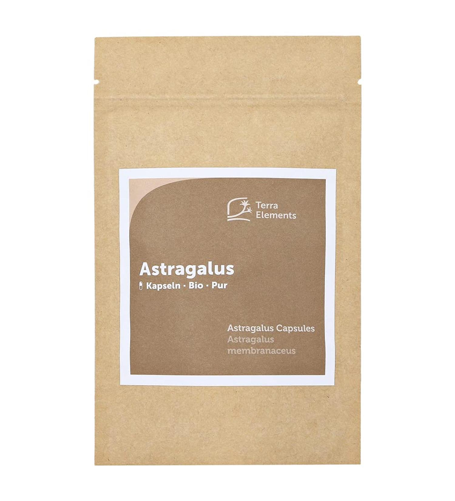 Terra Elements Organic Astragalus Capsules (400 mg 150 pcs) I Astragalus membranaceus I Traganth I 100% pure I Vegan I Raw food
