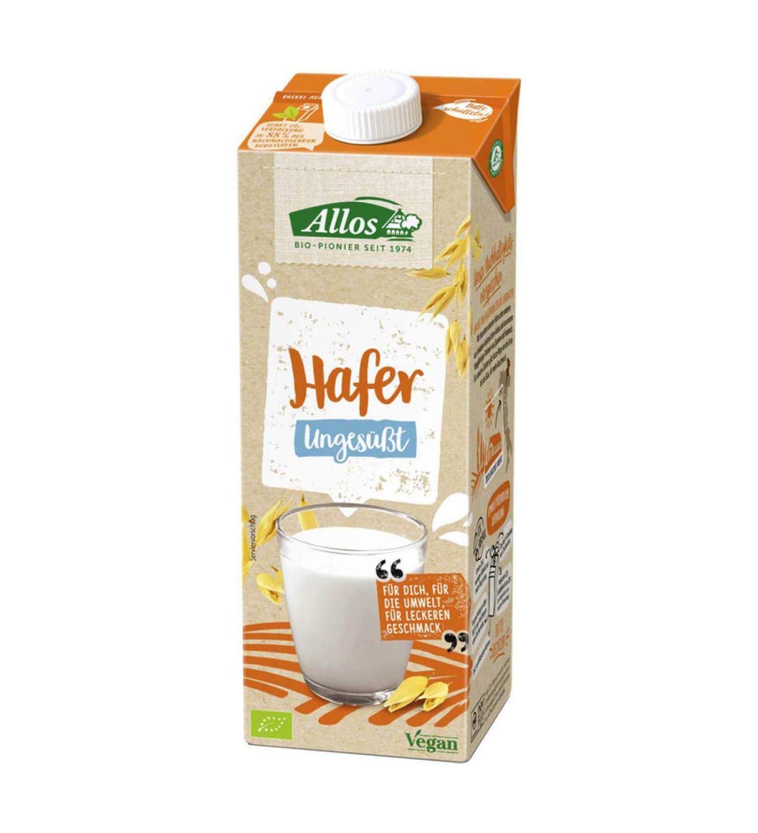 Allos - Oat Drink unsweetened - 1 l - Pack of 12