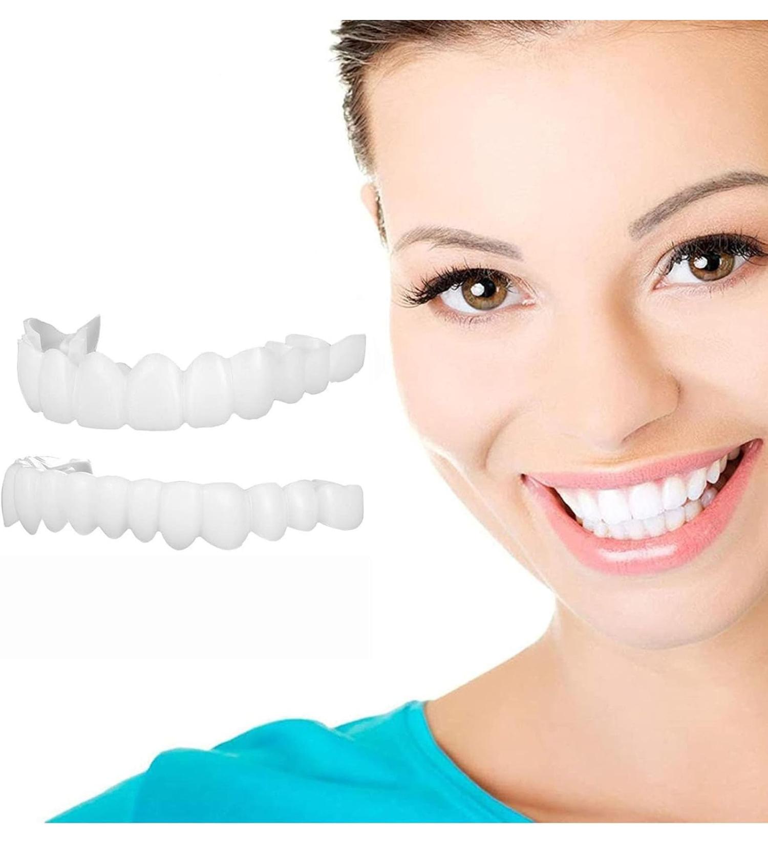 2 Pairs of Cosmetic Veneers & Temporary Prostheses - Lightening Dentures & Immediate Veneers for Men & Women - International Shipping Available - Buy Online on GoSupps.com