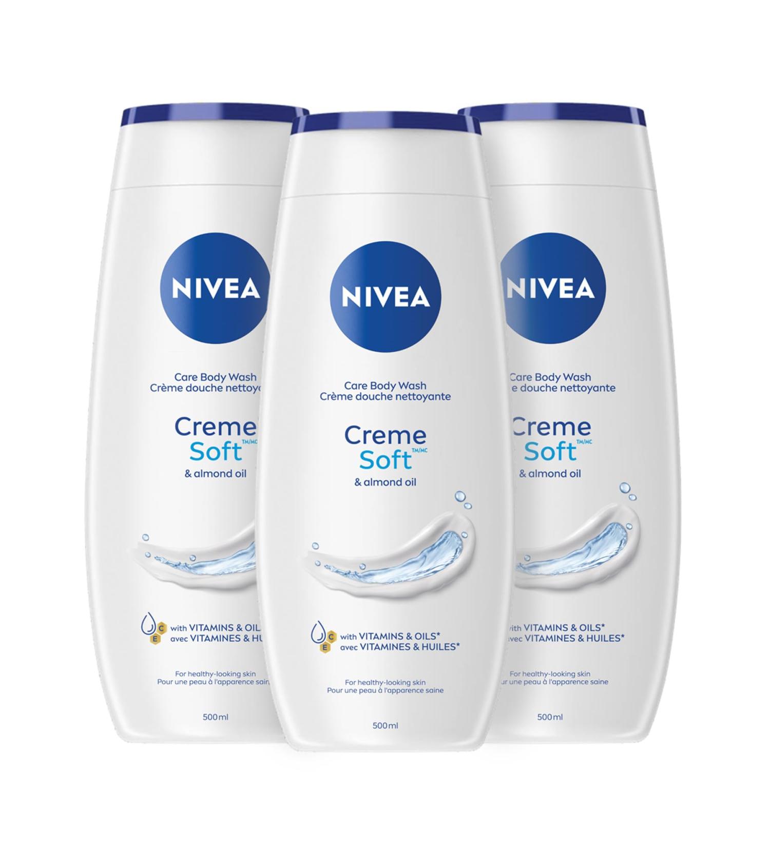 NIVEA Creme Soft Body Wash 3x500mL - Buy Online on GoSupps.com