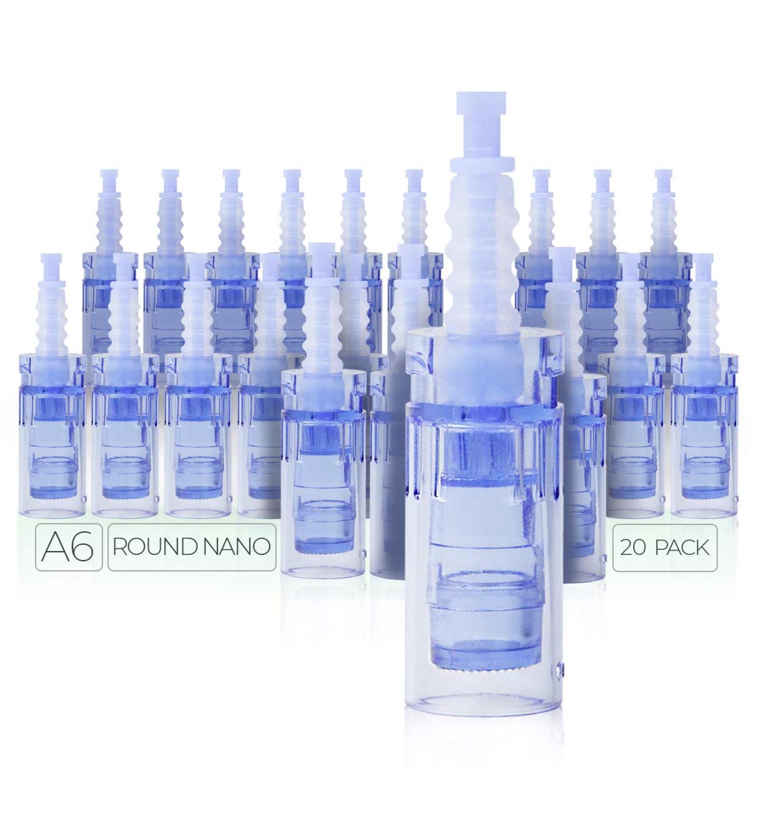 Dr. Pen Ultima A6 Replacement Cartridges - 20 Pack Round Nano - Bayonet Slot Disposable Parts - Buy Online on GoSupps.com