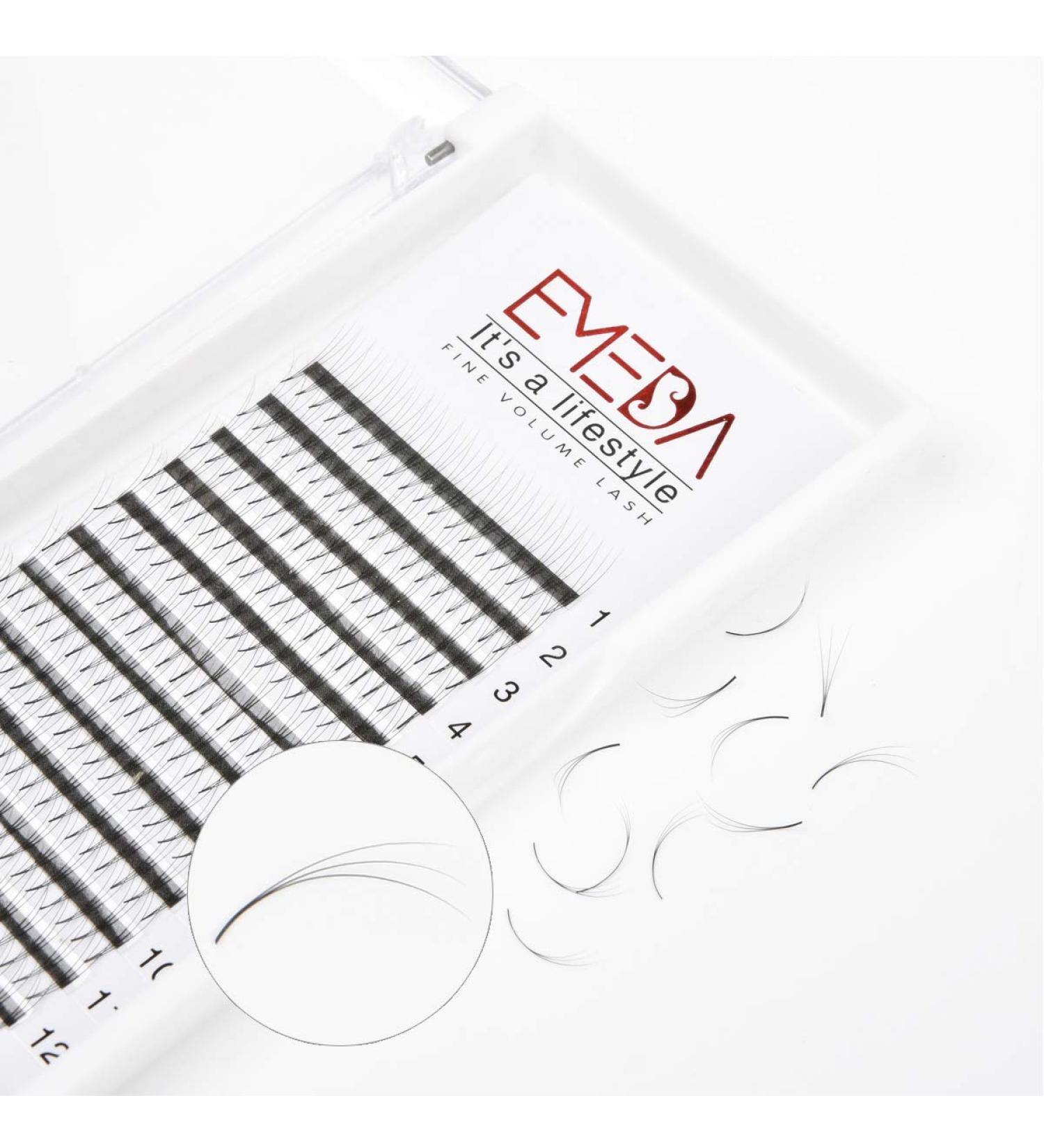EMEDA 3D Volume Cluster Eyelash Extensions - C Curl 0.07 8-14 MM Mix | Shop Internationally - Buy Online on GoSupps.com