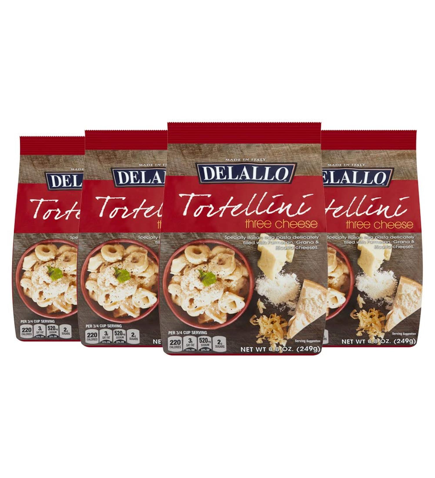 DeLallo Three-Cheese Tortellini Pasta 8.8oz Bag 4-Pack
