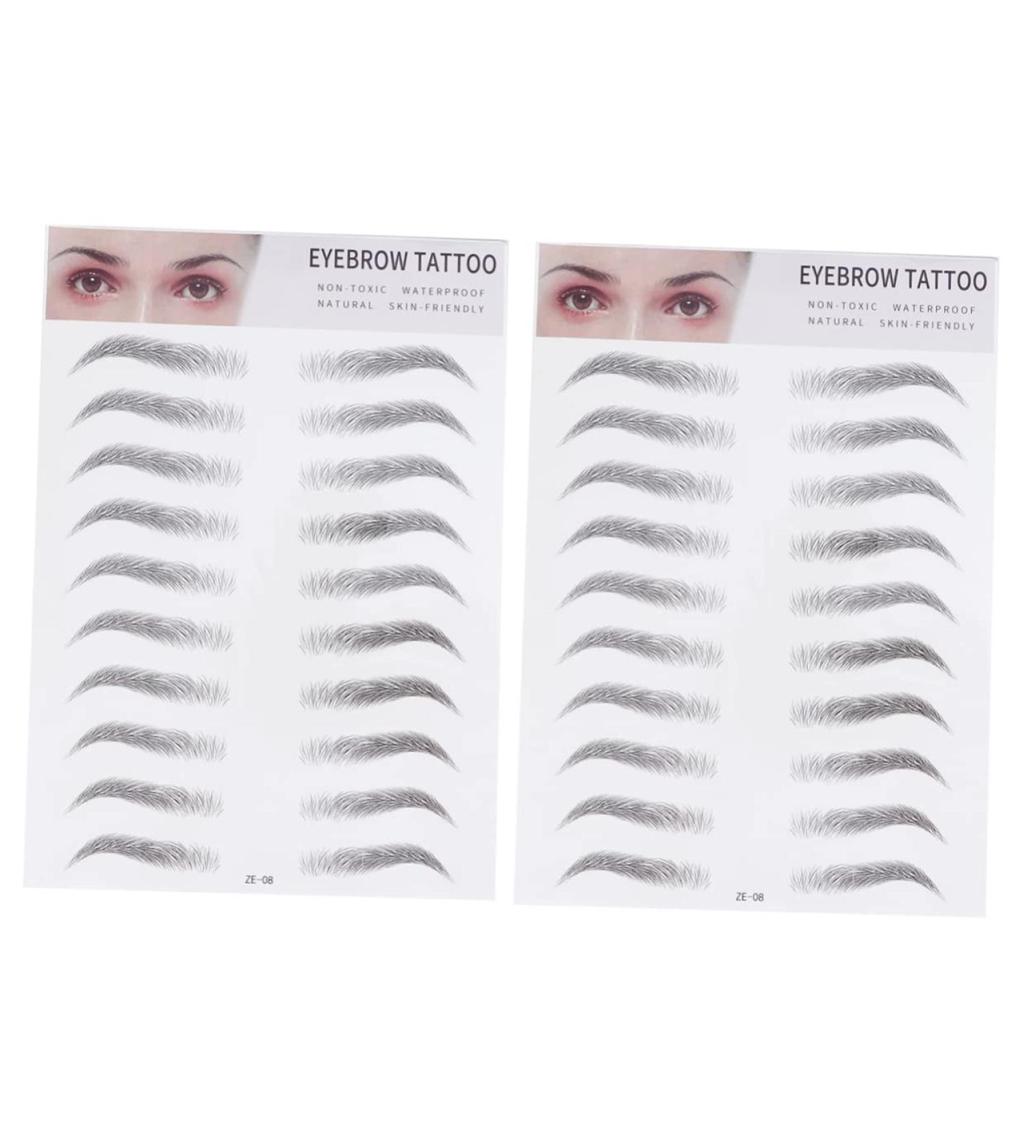 PACKOVE Autocollants de Transfert Sourcils 2 Pi ces Noir Faux Sourcils Temporaires pour Femmes Clairsem es Effet Poils Usage Maquillage Quotidien - Buy Online on GoSupps.com