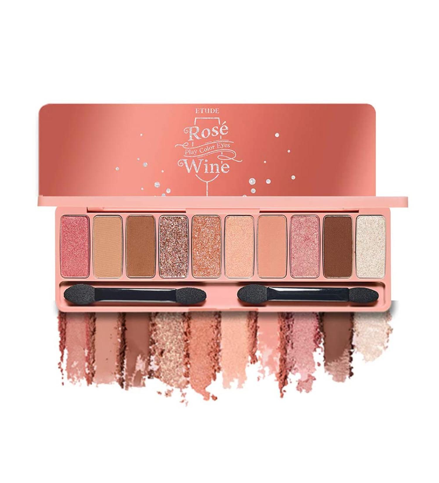 ETUDE Play Color Eyes Rose Wine (21AD) | 10 Color Eye Shadow Palette - Matte, Shimmer & Glitter | Kbeauty - Buy Online on GoSupps.com