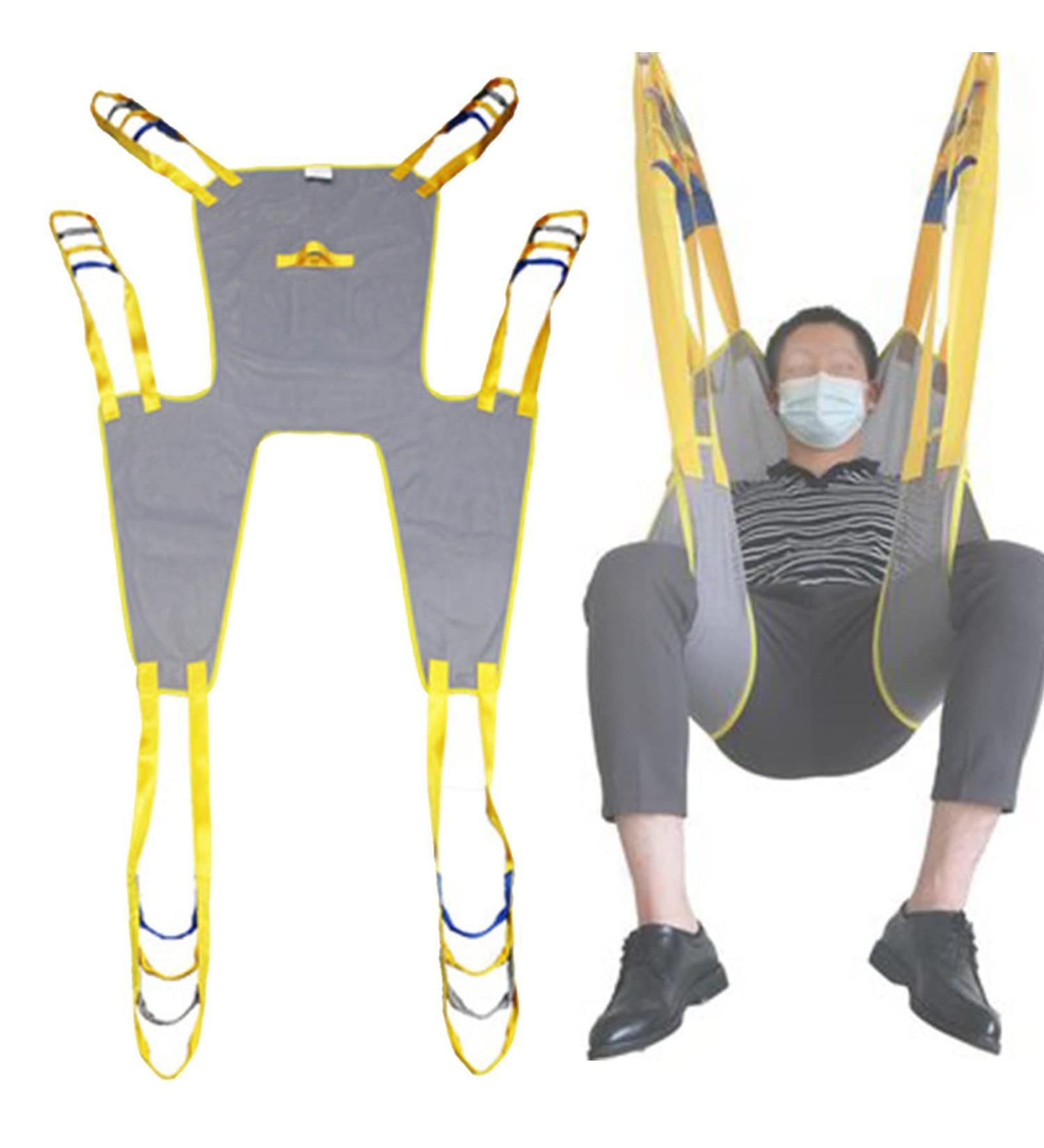 Transfer Nursing Sling Four Point Support Shower Sling Toileting Lift Sling for Elderly Universal Full Body Mesh Lift Sling Full Body Lift Toileting Sling Large - Buy Online on GoSupps.com