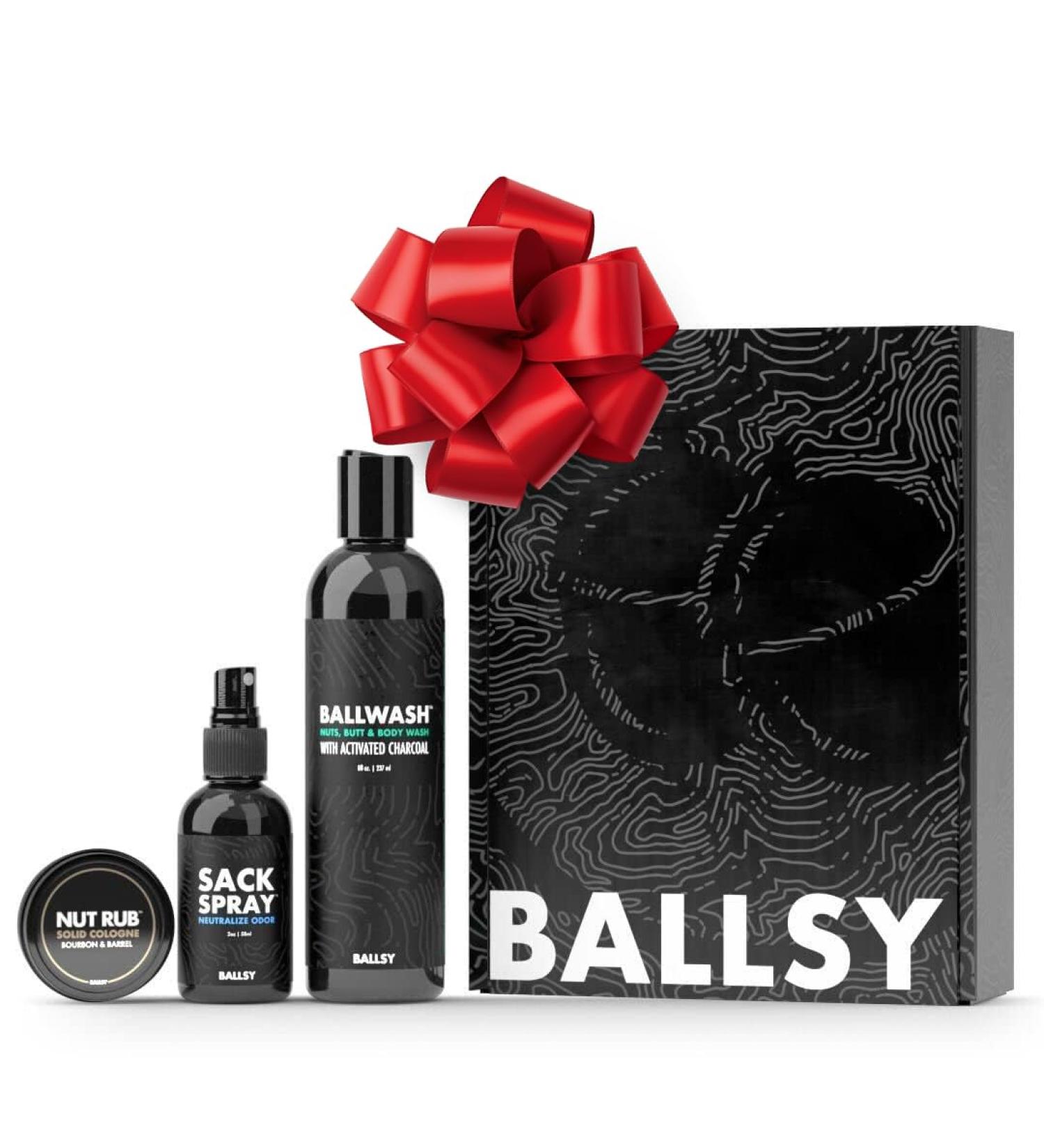 Ballsy Sack Pack Men's Fresh Kit Includes Body Wash Deodorizing Spray and Cologne Rub Men's Body Care Ball Wash for Men Gift Pack Bourbon & Barrel - Buy Online on GoSupps.com
