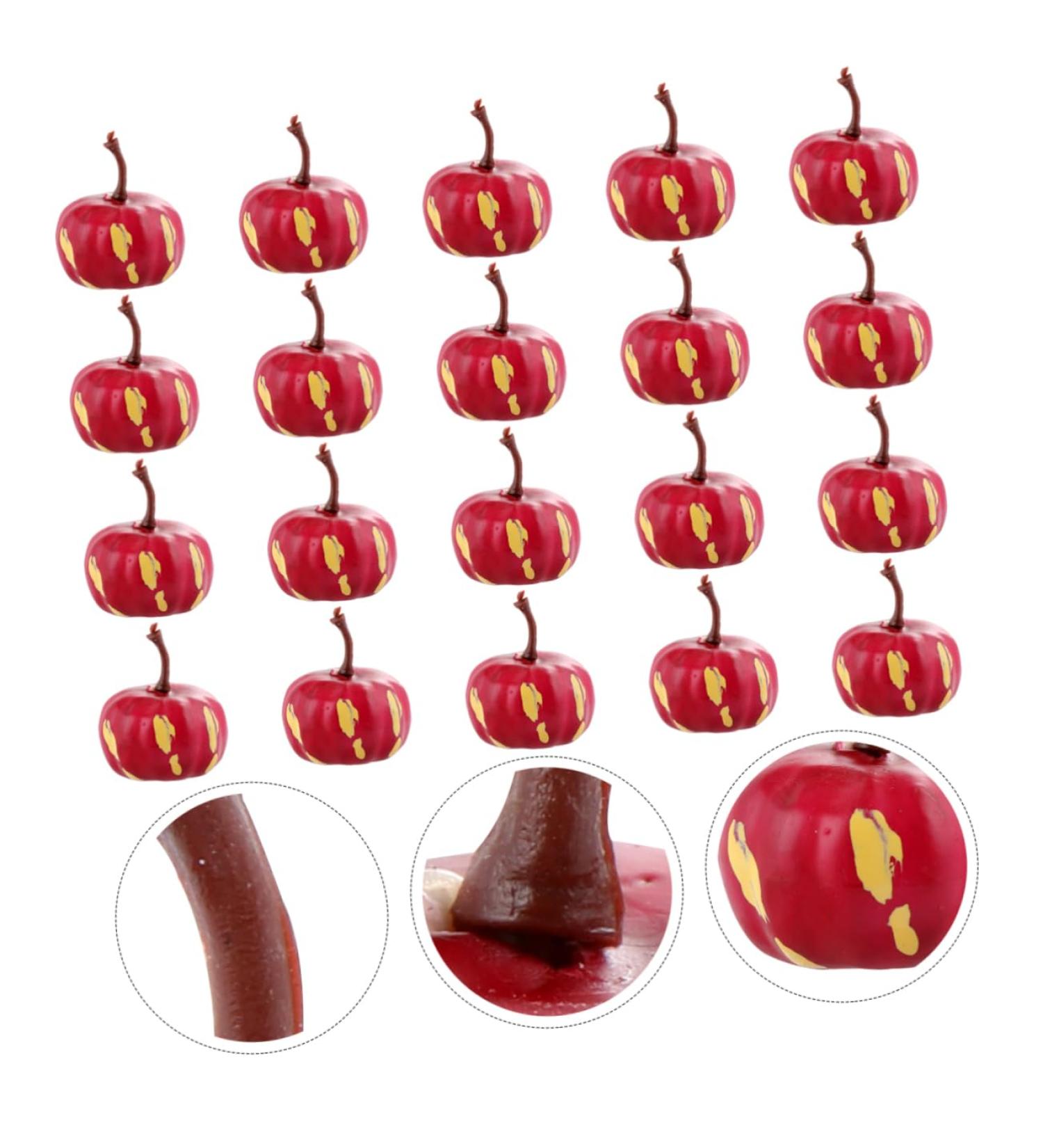 OUNONA 20pcs Simulated Mini Pumpkin Painted Pumpkins Mini Pumpkins Ornaments Garland Decor Halloween Decoration Halloween Pumpkin Decoration Bicycle Flag Manual Wreath Foam Claret 2.2X3.4CM - Buy Online on GoSupps.com