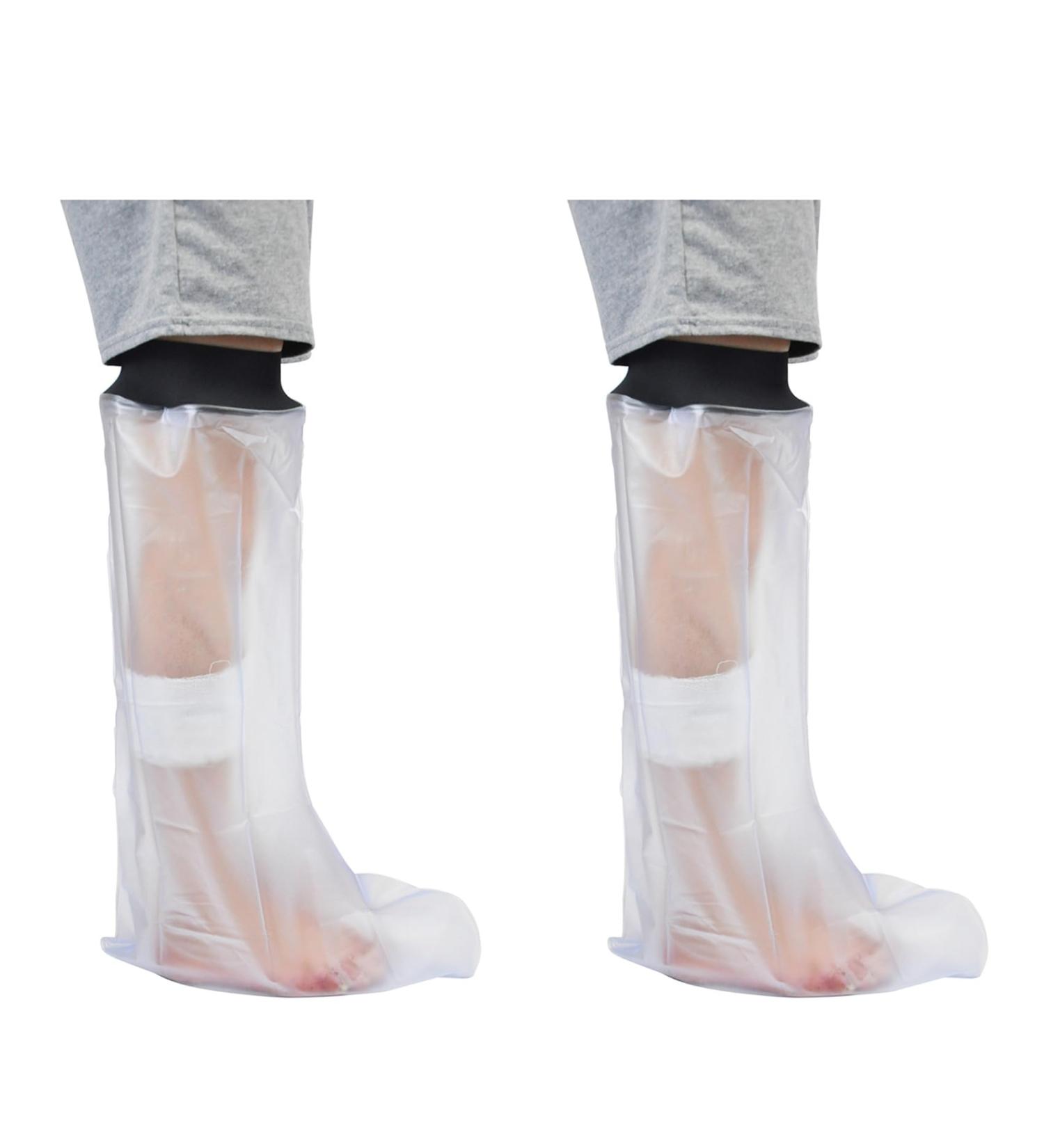 Besuso 2X Waterproof Cast Shower Cover Leg for Adults Foot and Lower Leg Cast Wounds Protector Showering Bath Accessories - Buy Online on GoSupps.com