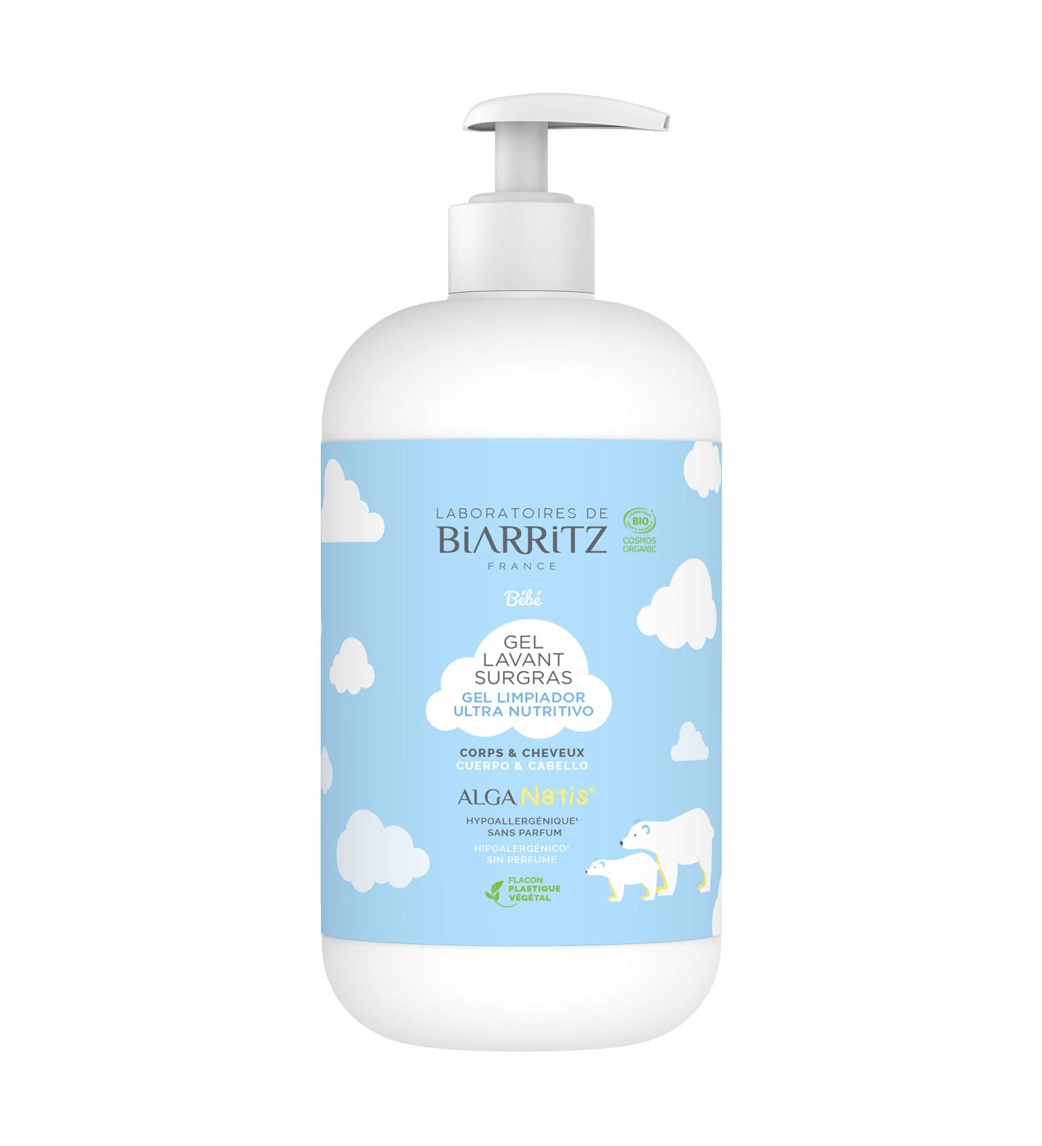 Laboratoires de Biarritz Alga Natis Organic Cleansing Gel 500ml - Buy Online on GoSupps.com